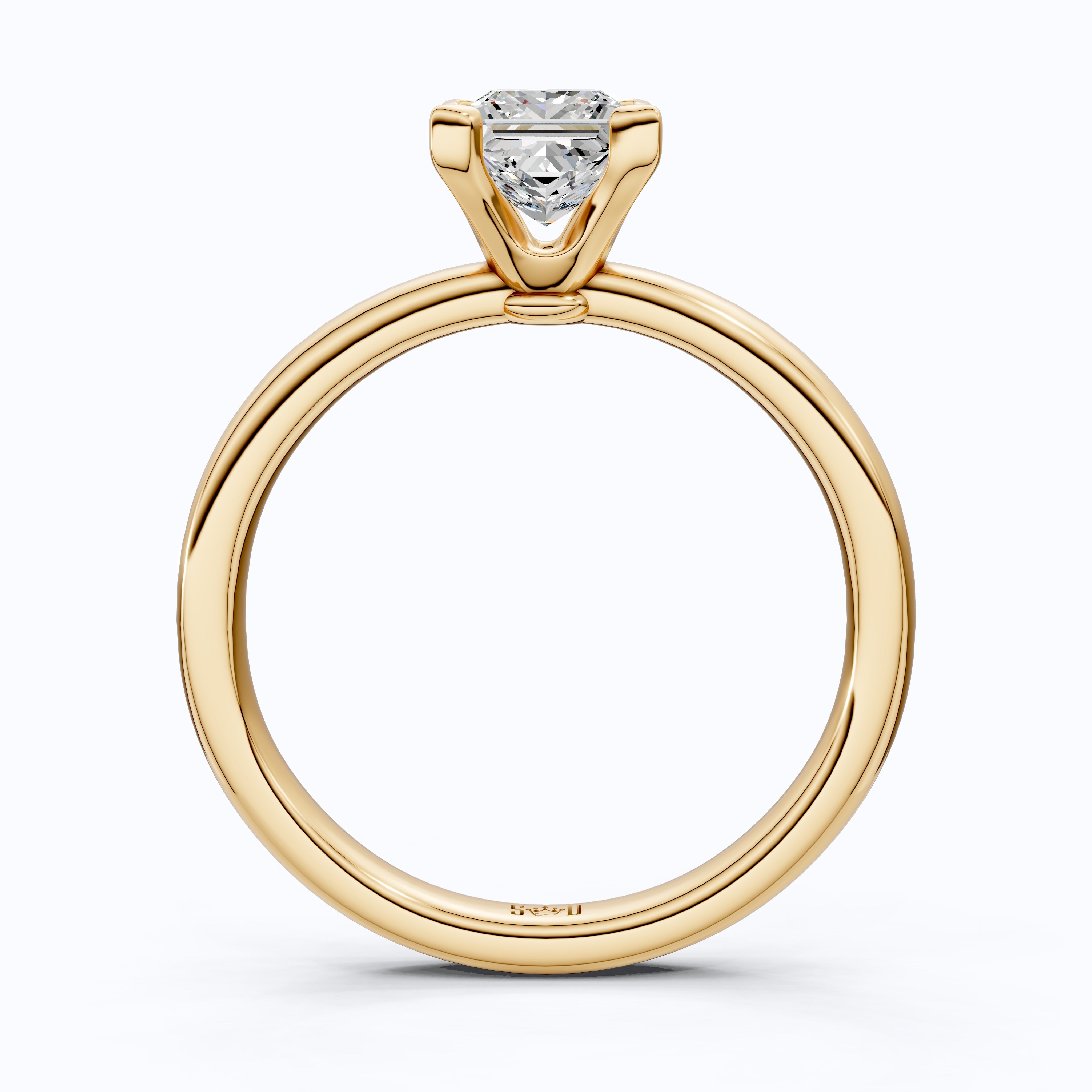 Timeless Princess Four-Prong Solitaire Engagement Ring in 14K Solid Gold, 0.70 CT Princess Cut Lab Grown Diamond, Anniversary Gift for Her, Bridal Jewelry