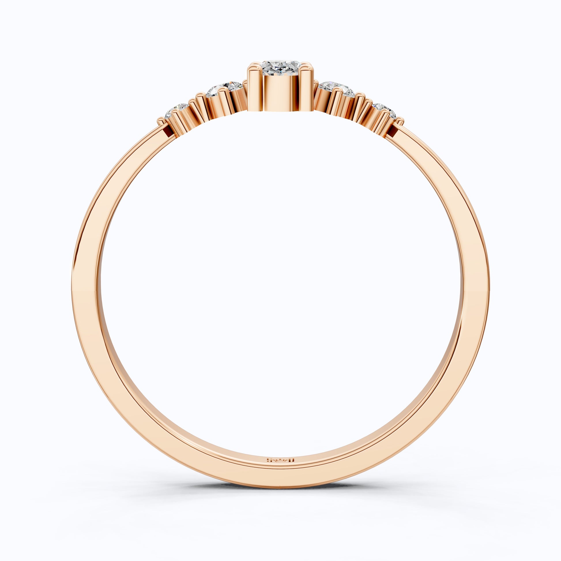 Vintage-Inspired Oval Stacker Wedding Ring in 14K Solid Gold, 0.18 CT Oval Cut Lab Grown Diamond, Promise Ring, Anniversary Gift For Her