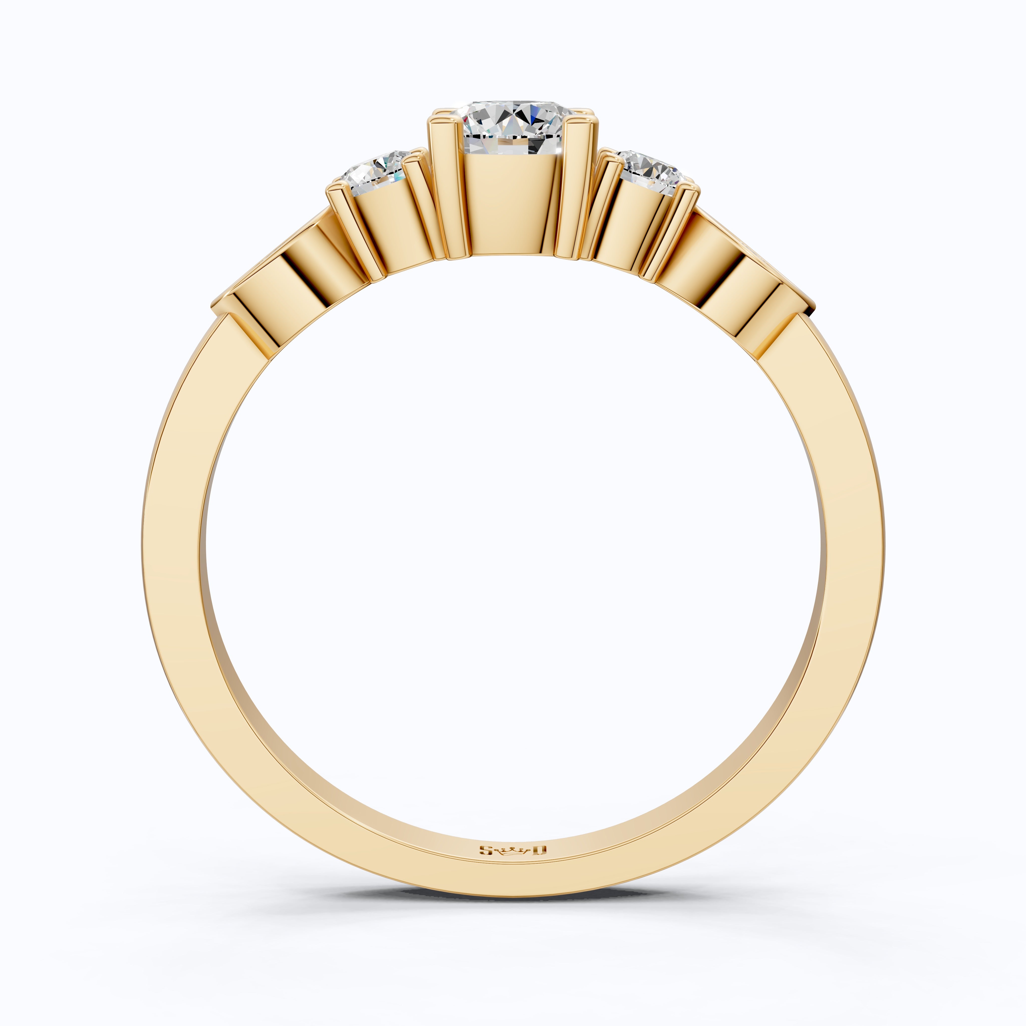 Dainty Round Cluster Casual Engagement Ring in 14K Solid Gold, 0.47 TCW Round Cut Lab Created Diamonds, Birthday Gift For Her, Daily Wear Ring