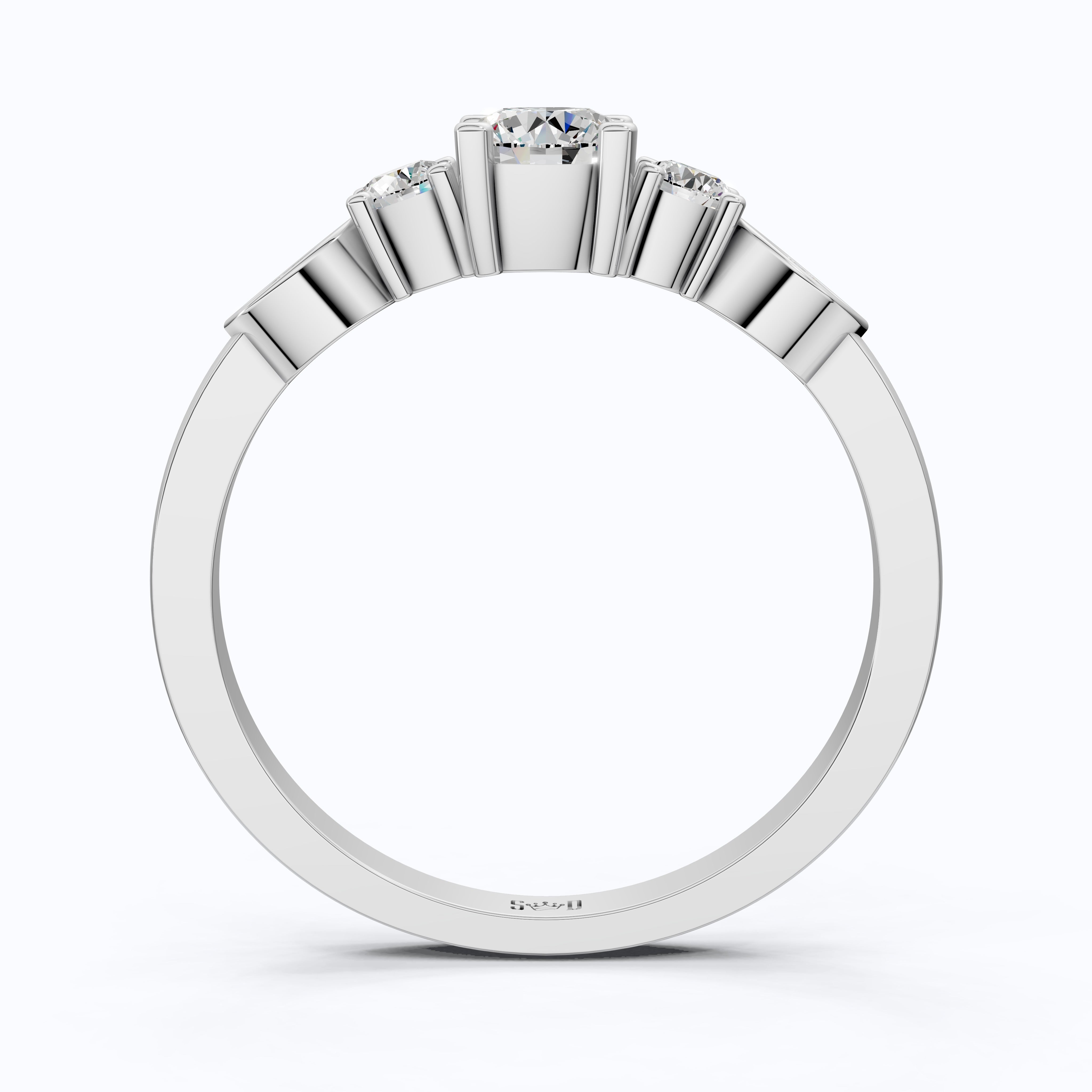 Dainty Round Cluster Casual Engagement Ring in 14K Solid Gold, 0.47 TCW Round Cut Lab Created Diamonds, Birthday Gift For Her, Daily Wear Ring