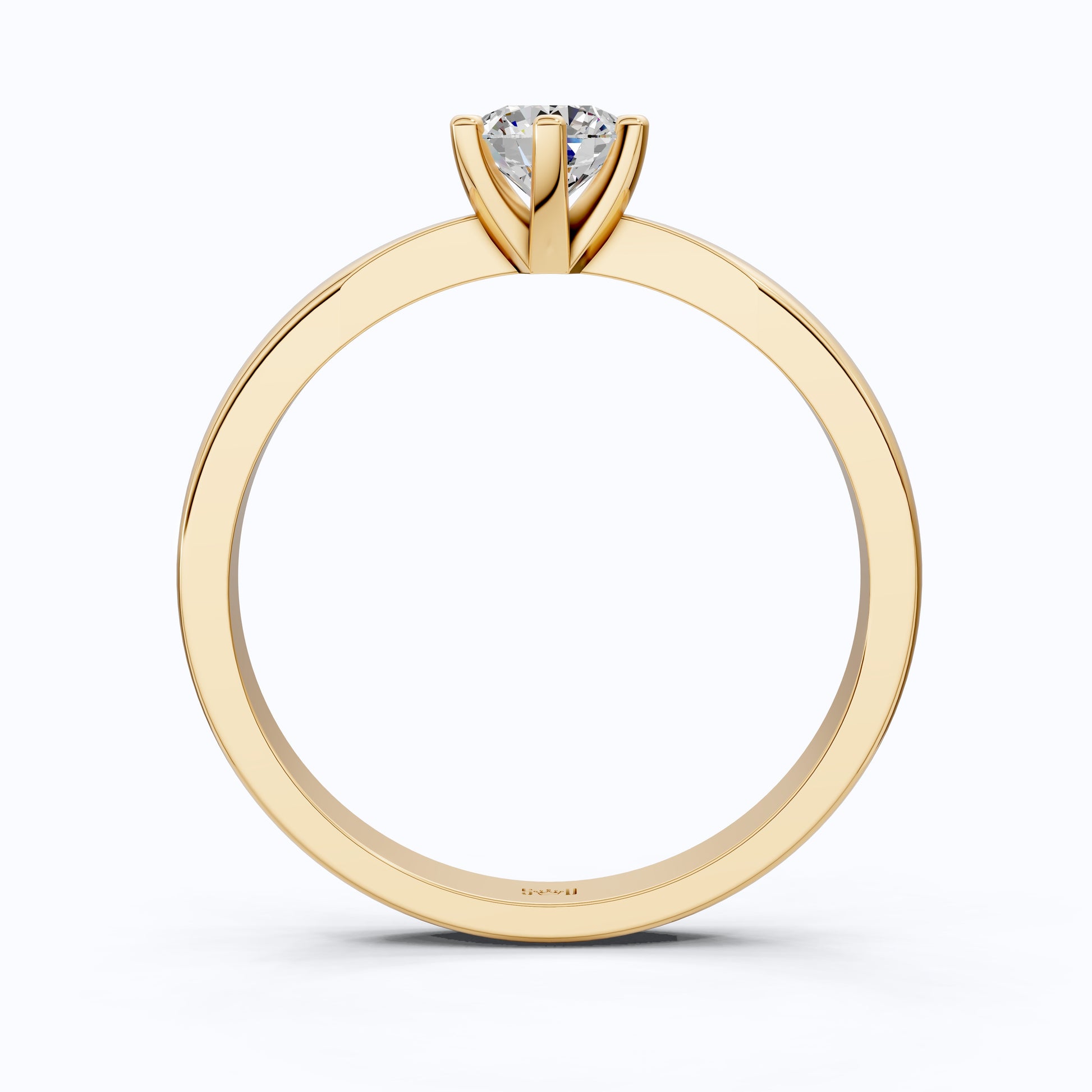 0.30 CT Round Cut Solitaire Engagement Ring in Lab Grown Diamond - 14K Solid Gold, Simple Ring For Women, Daily Wear Jewelry, Handmade Ring