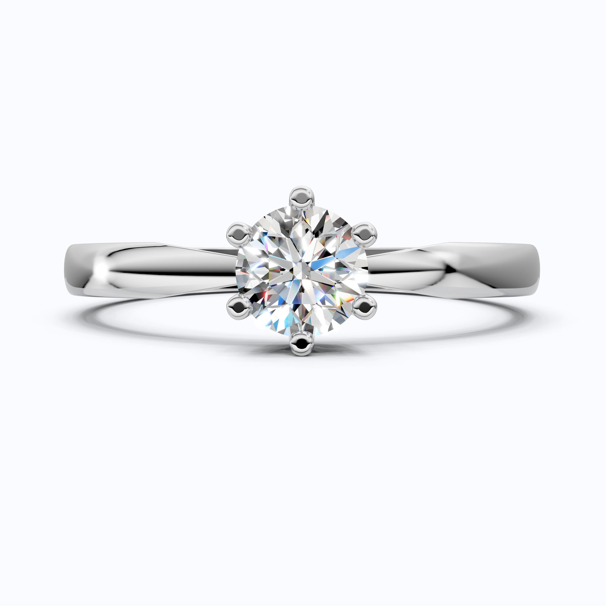 0.30 CT Round Cut Solitaire Engagement Ring in Lab Grown Diamond - 14K Solid Gold, Simple Ring For Women, Daily Wear Jewelry, Handmade Ring