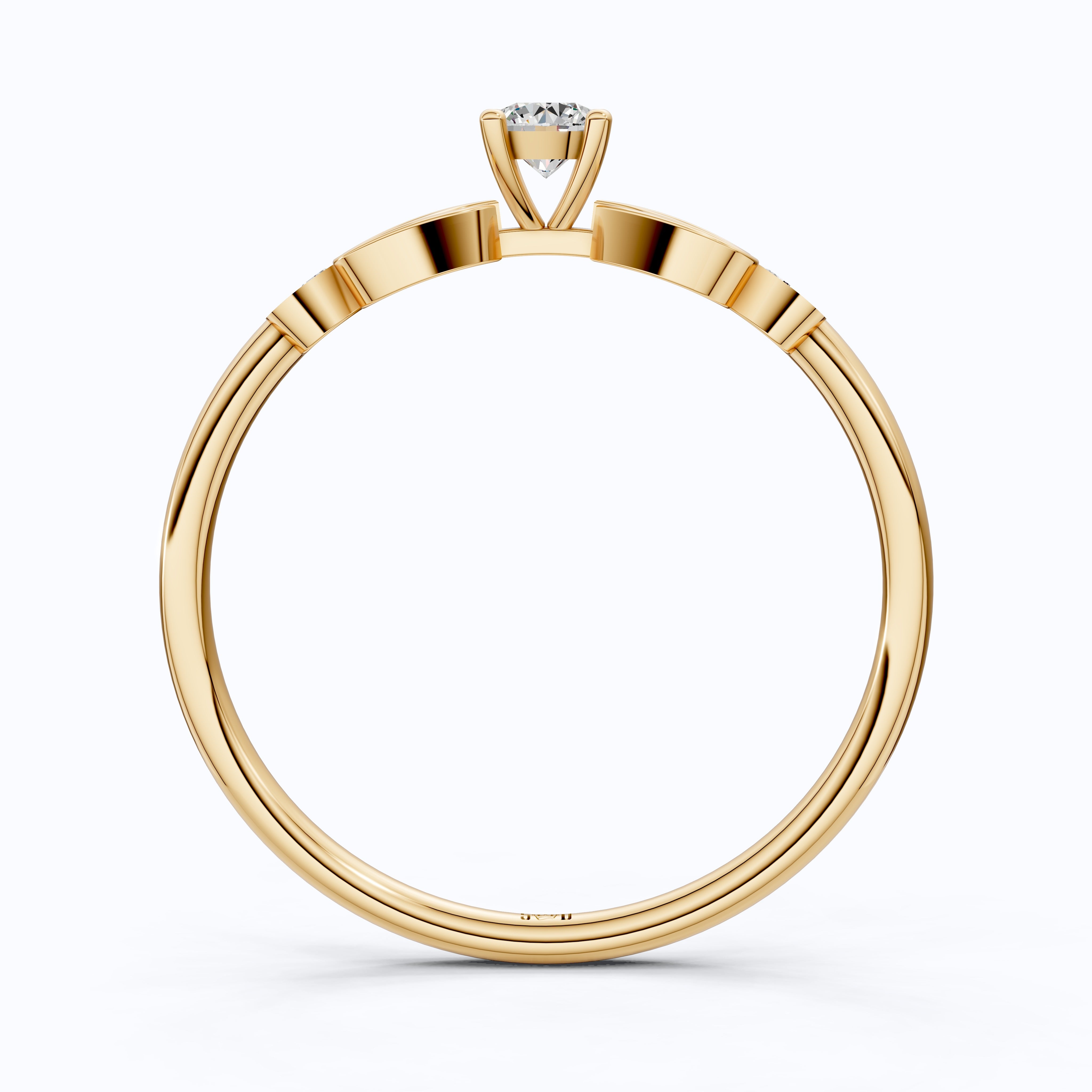 Elegant Floral Cluster Engagement Ring in 14K Solid Gold, 0.18 TCW Round Cut Lab Grown Diamonds, Promise Ring, Gift For Her