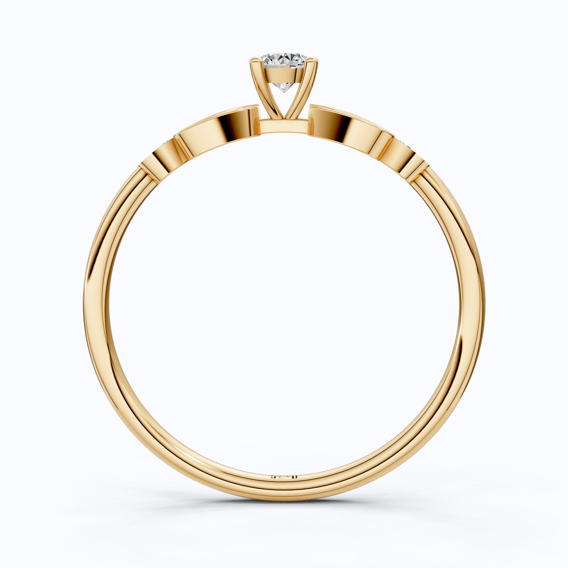 Elegant Floral Cluster Engagement Ring in 14K Solid Gold, 0.18 TCW Round Cut Lab Grown Diamonds, Promise Ring, Gift For Her