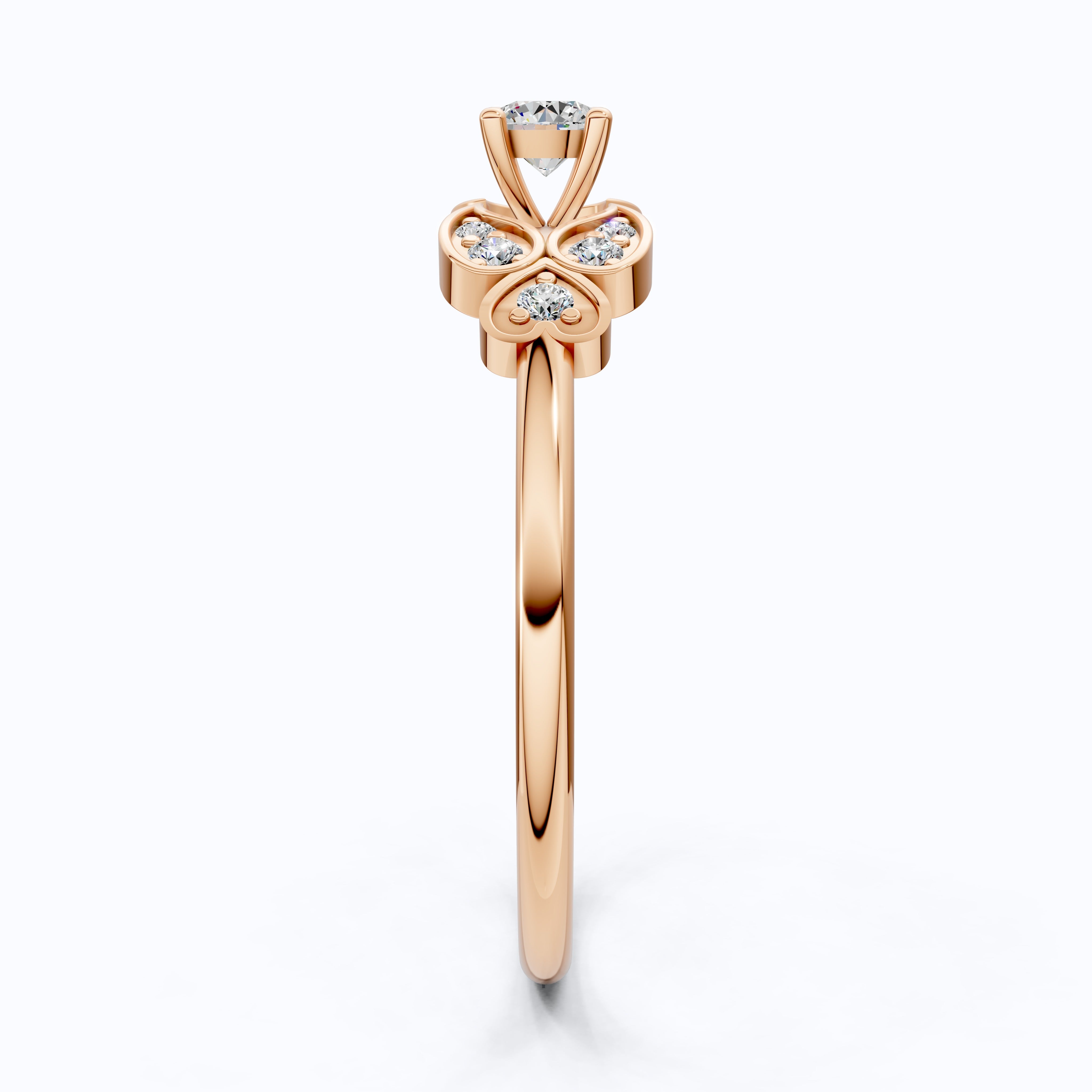 Elegant Floral Cluster Engagement Ring in 14K Solid Gold, 0.18 TCW Round Cut Lab Grown Diamonds, Promise Ring, Gift For Her