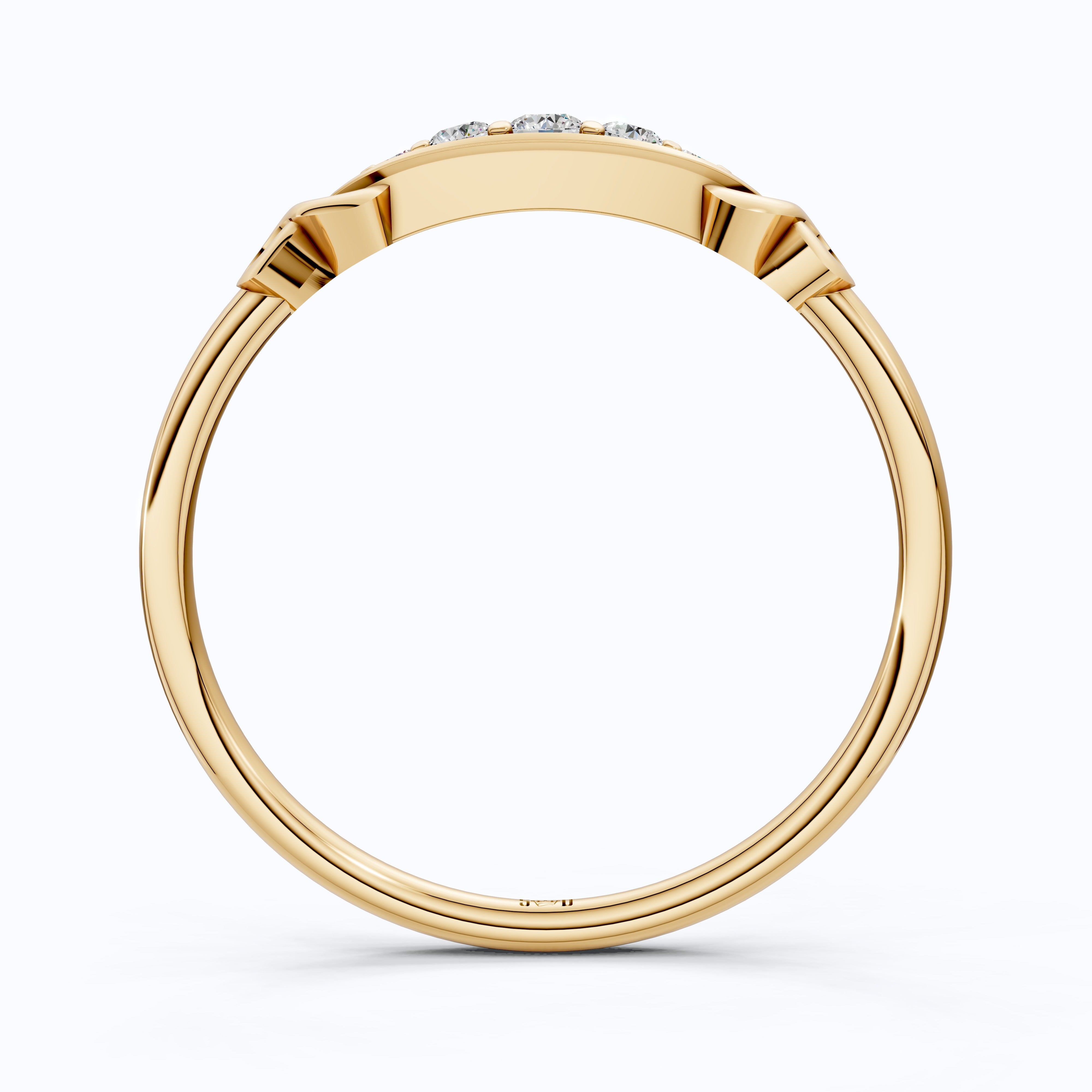 Modern Five-Stone Twisted Stacker Wedding Band in 14K Solid Gold, 0.09 TCW Round Cut Lab Grown Diamonds, Promise Ring, Stackable Jewelry, Birthday Gift for Her