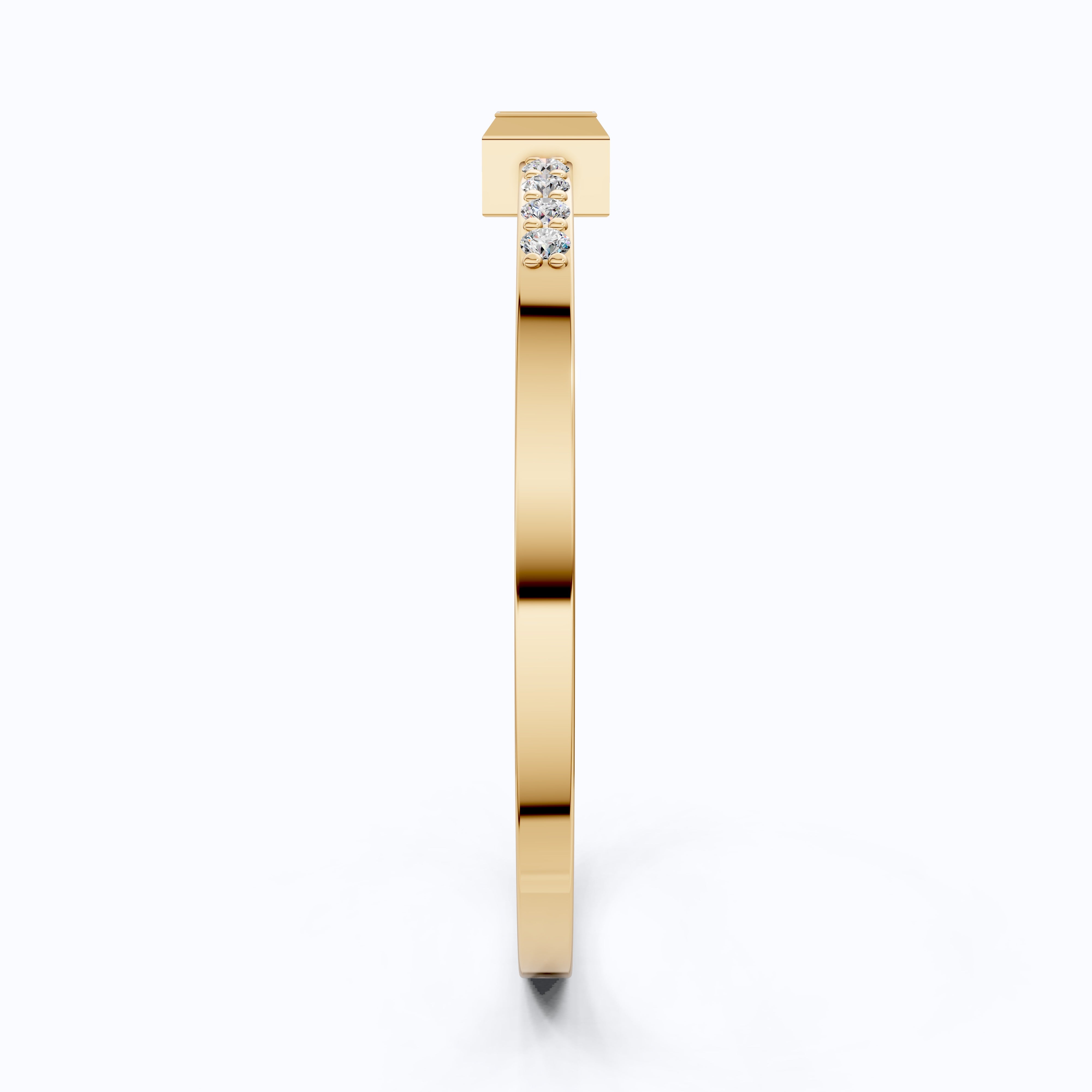 Art Deco Baguette Stacker Wedding Ring in 14K Solid Gold, 0.09 TCW Baguette/Round Cut Lab Created Diamonds, Birthday Gift For Her, Christmas Gift