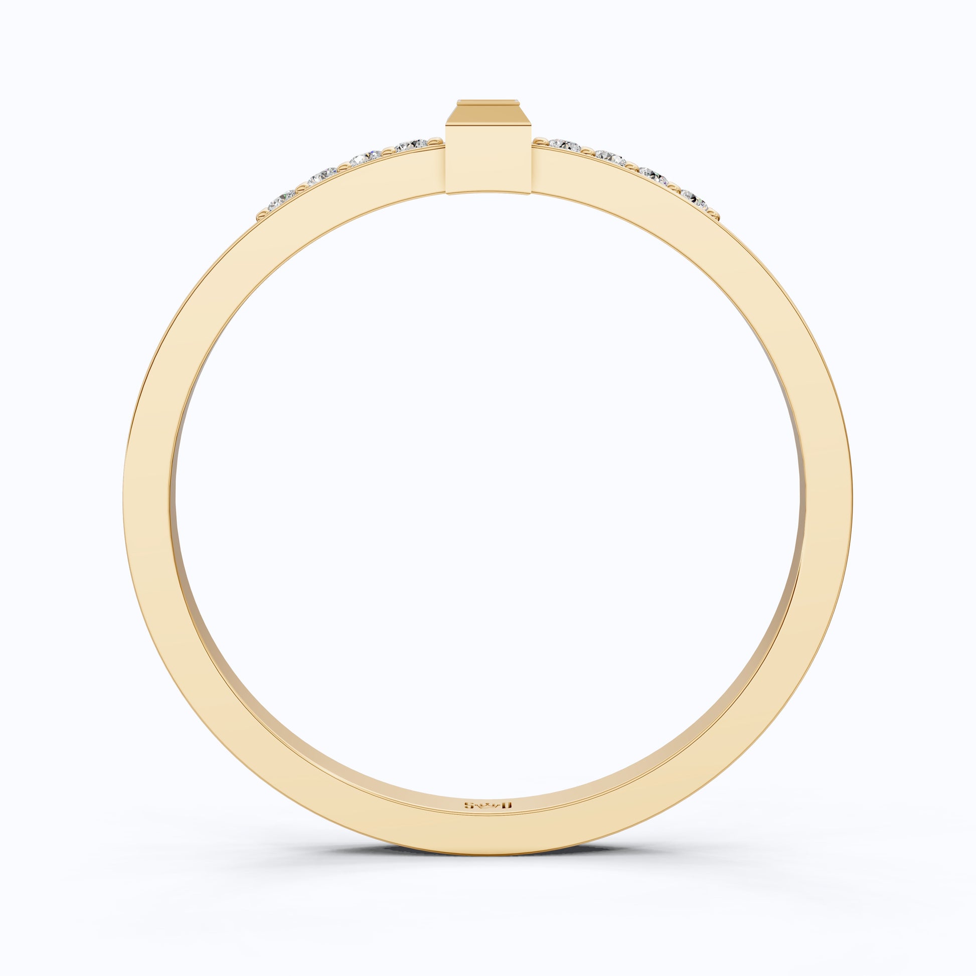 Art Deco Baguette Stacker Wedding Ring in 14K Solid Gold, 0.09 TCW Baguette/Round Cut Lab Created Diamonds, Birthday Gift For Her, Christmas Gift