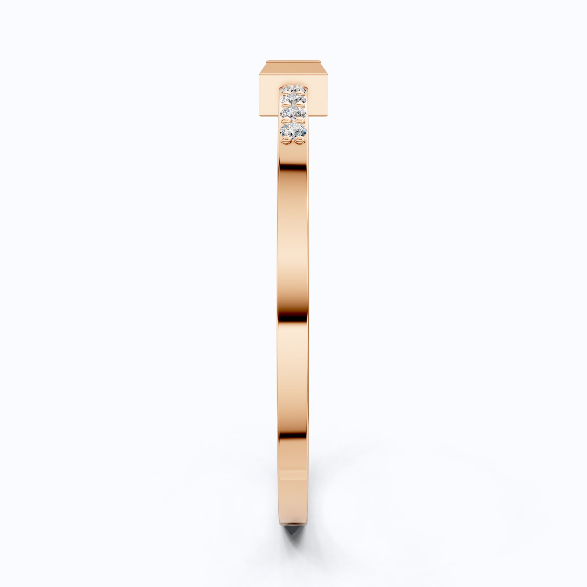 Art Deco Baguette Stacker Wedding Ring in 14K Solid Gold, 0.09 TCW Baguette/Round Cut Lab Created Diamonds, Birthday Gift For Her, Christmas Gift