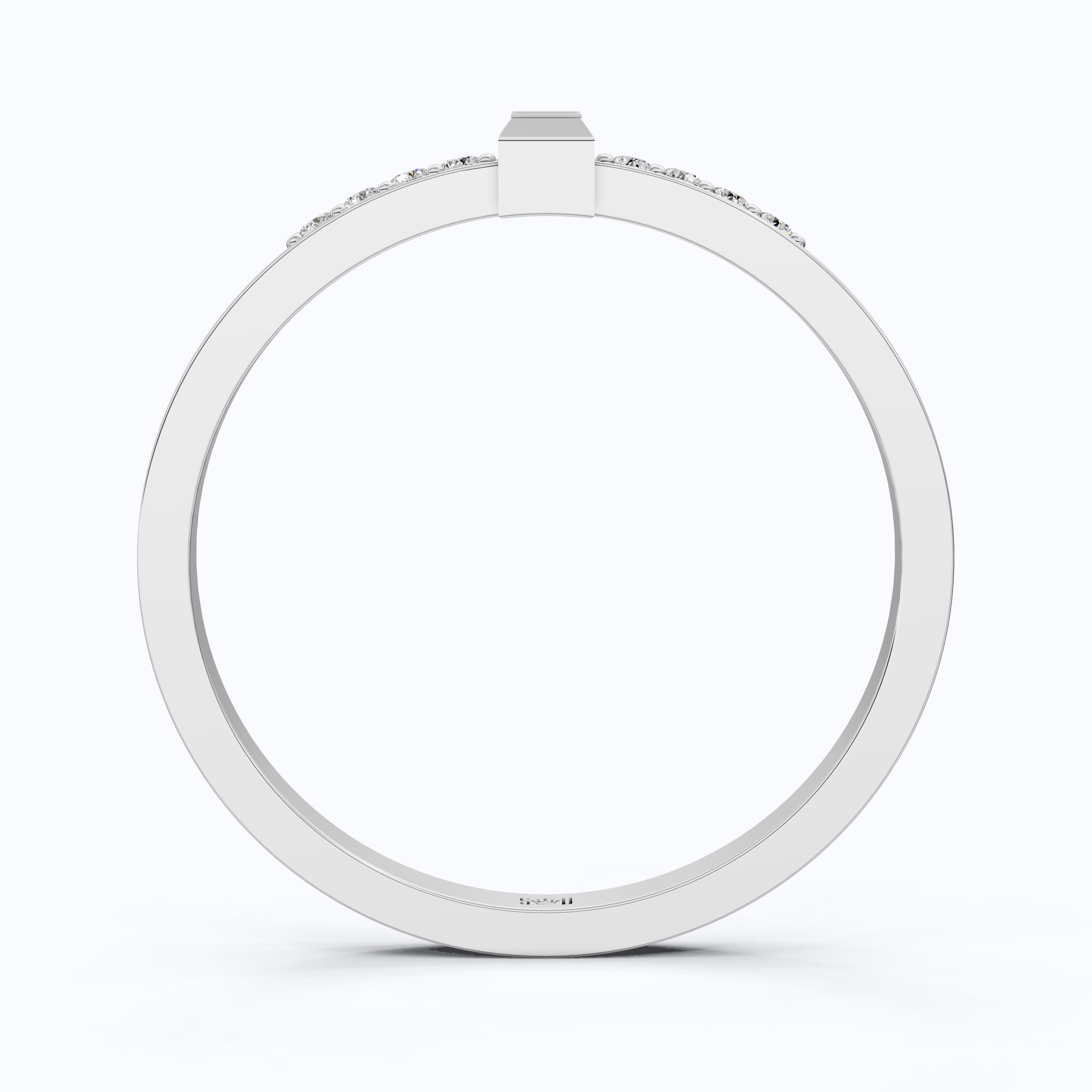 Art Deco Baguette Stacker Wedding Ring in 14K Solid Gold, 0.09 TCW Baguette/Round Cut Lab Created Diamonds, Birthday Gift For Her, Christmas Gift