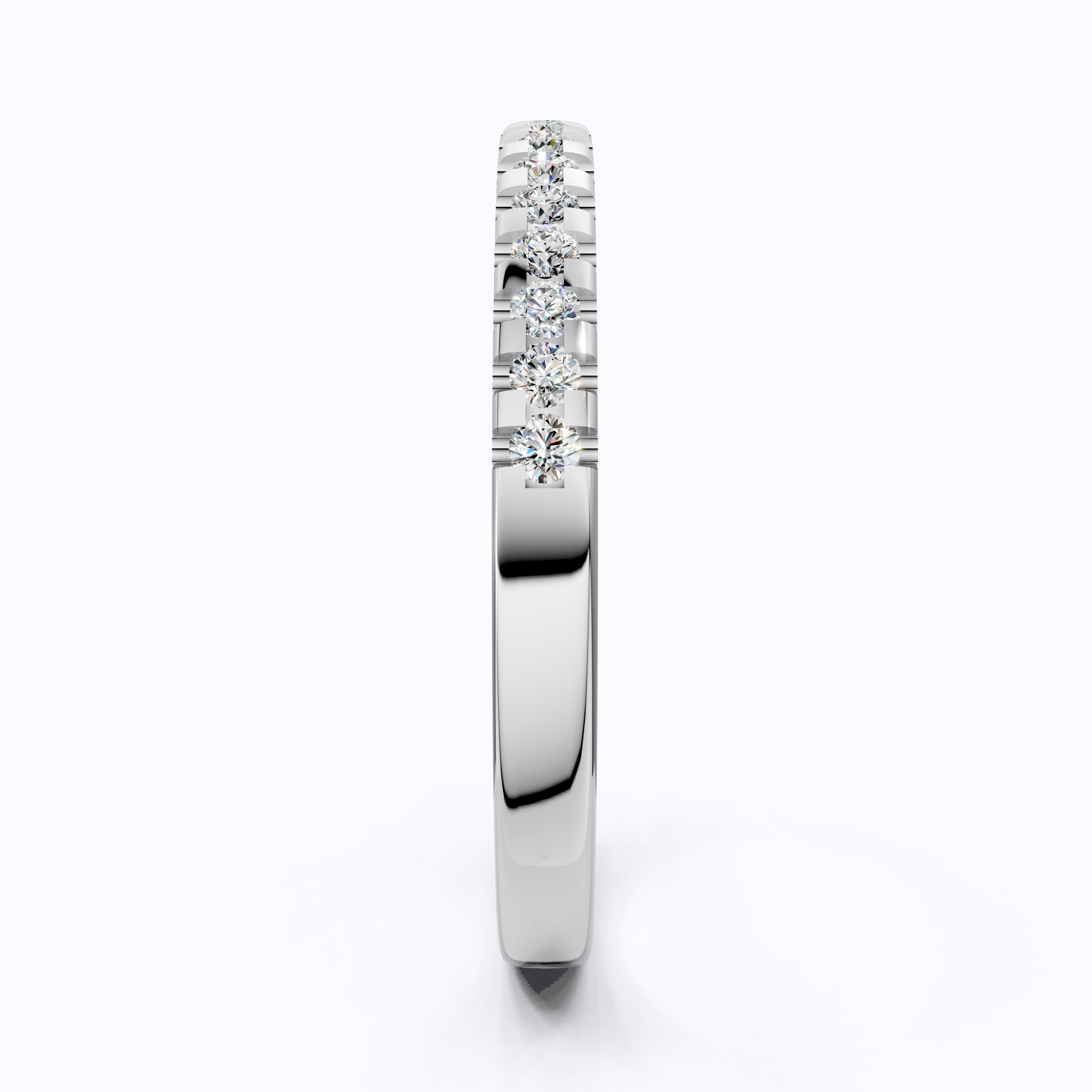 Sparkling Pavé Set Eternity Band in 14K Solid Gold, 0.24 TCW Round Cut Lab Created Diamonds, Wedding Ring, Handmade Jewelry, Gift For Her