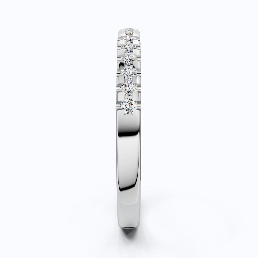 Sparkling Pavé Set Eternity Band in 14K Solid Gold, 0.24 TCW Round Cut Lab Created Diamonds, Wedding Ring, Handmade Jewelry, Gift For Her