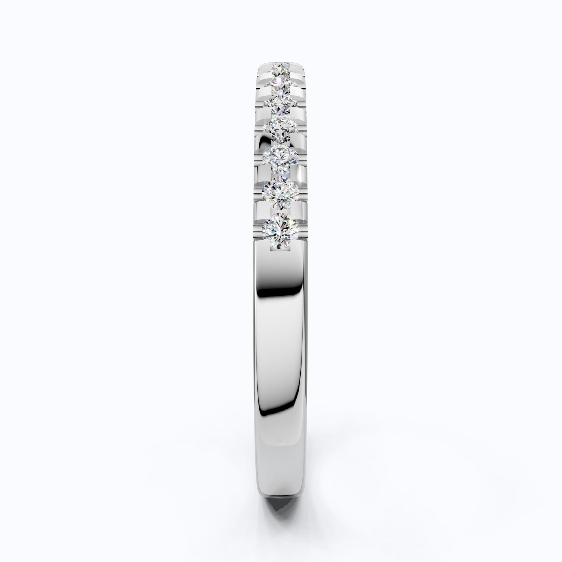 Sparkling Pavé Set Eternity Band in 14K Solid Gold, 0.24 TCW Round Cut Lab Created Diamonds, Wedding Ring, Handmade Jewelry, Gift For Her