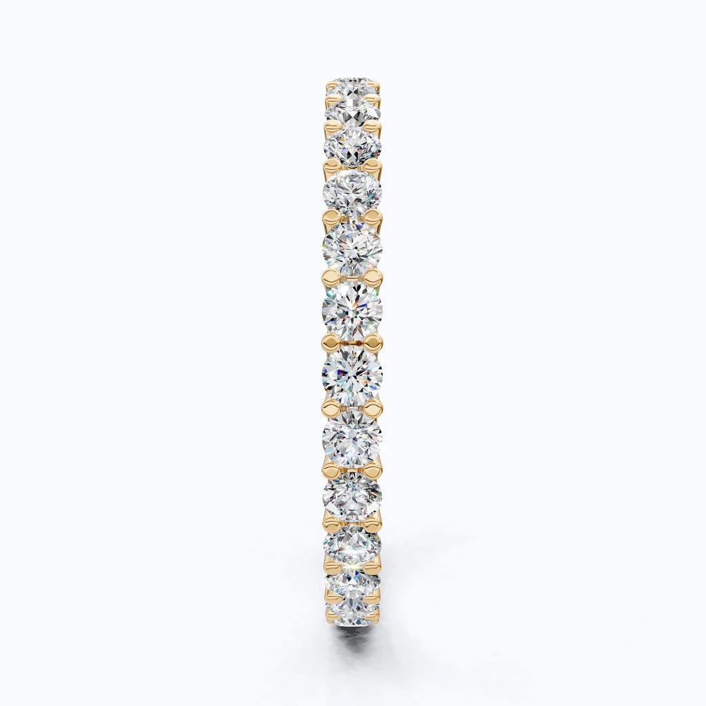 Sparkling Full Eternity Wedding Band in 14K Solid Gold, 1.20 TCW Round Cut Lab Created Diamonds, Bridal Jewelry, Anniversary Gift for Her