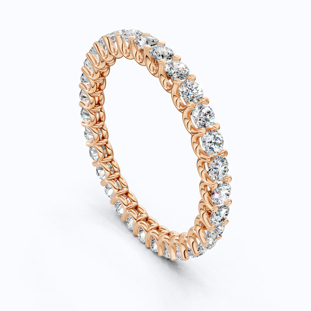 Sparkling Full Eternity Wedding Band in 14K Solid Gold, 1.20 TCW Round Cut Lab Created Diamonds, Bridal Jewelry, Anniversary Gift for Her