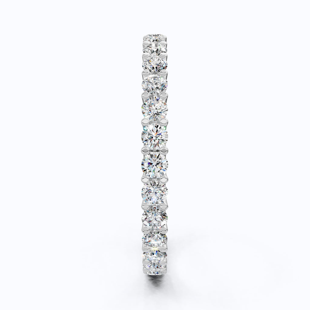 Sparkling Full Eternity Wedding Band in 14K Solid Gold, 1.20 TCW Round Cut Lab Created Diamonds, Bridal Jewelry, Anniversary Gift for Her