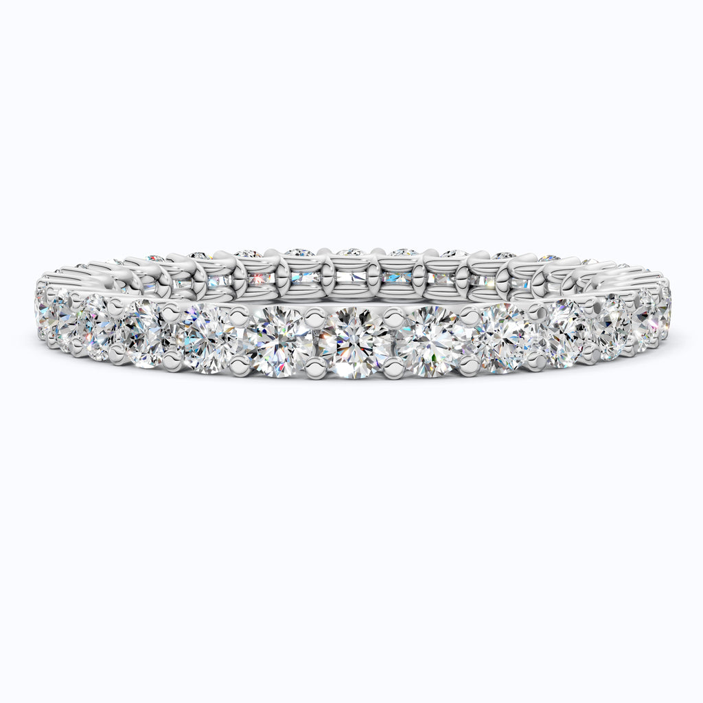 Sparkling Full Eternity Wedding Band in 14K Solid Gold, 1.20 TCW Round Cut Lab Created Diamonds, Bridal Jewelry, Anniversary Gift for Her