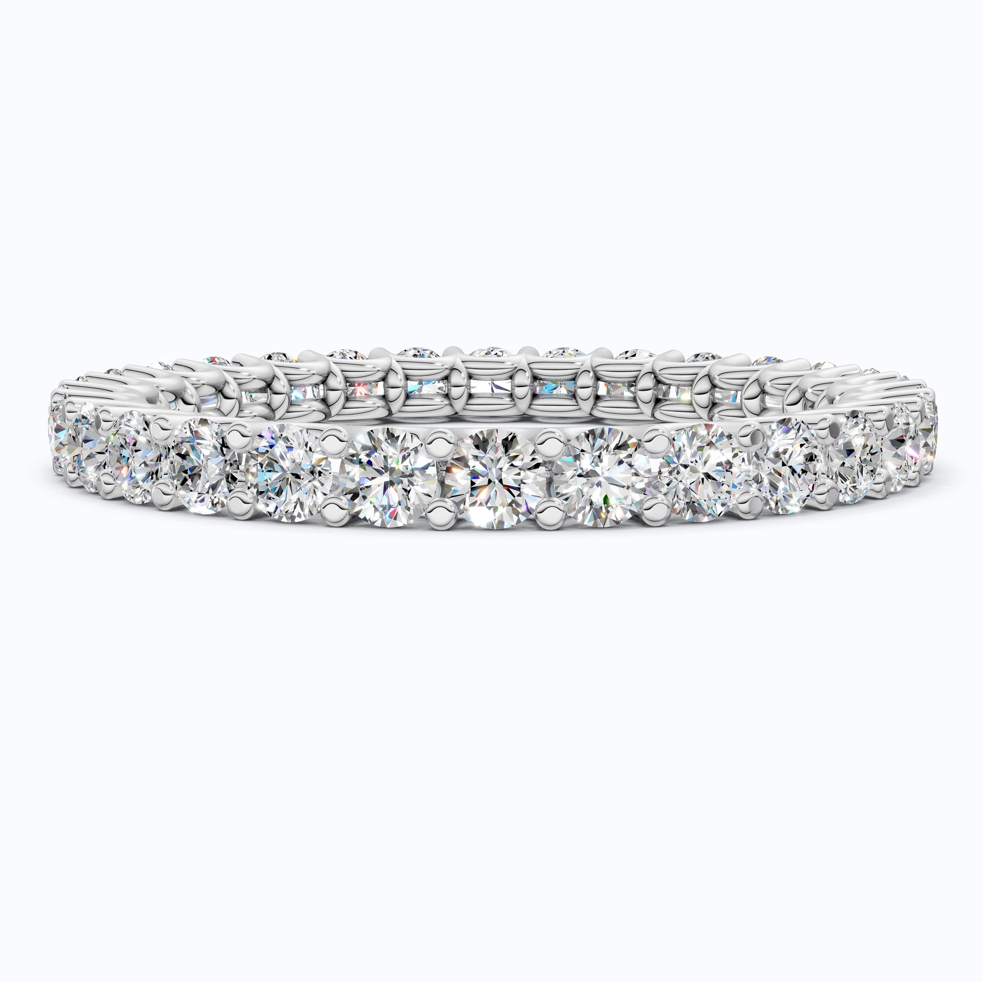 Sparkling Full Eternity Wedding Band in 14K Solid Gold, 1.20 TCW Round Cut Lab Created Diamonds, Bridal Jewelry, Anniversary Gift for Her