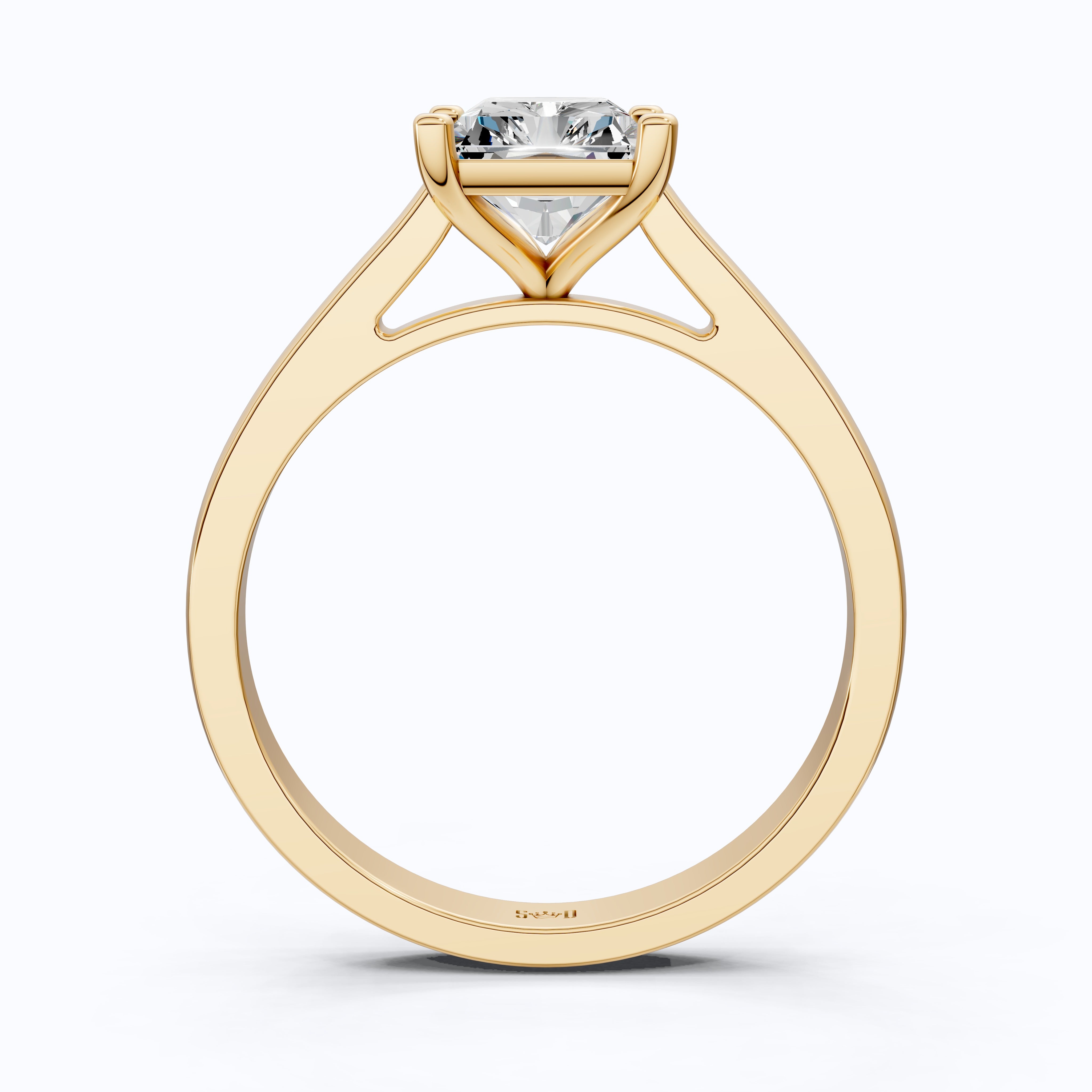 Timeless Radiant Solitaire Engagement Ring in 14K Solid Gold, 2.00 CT Radiant Cut Lab Grown Diamond, Handmade Fine Jewelry, Anniversary Gift for Women