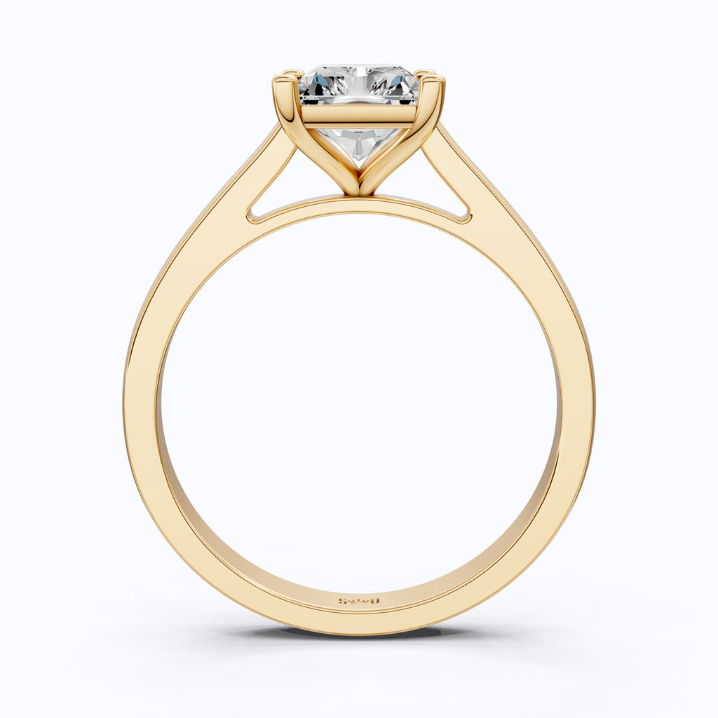 Timeless Radiant Solitaire Engagement Ring in 14K Solid Gold, 2.00 CT Radiant Cut Lab Grown Diamond, Handmade Fine Jewelry, Anniversary Gift for Women