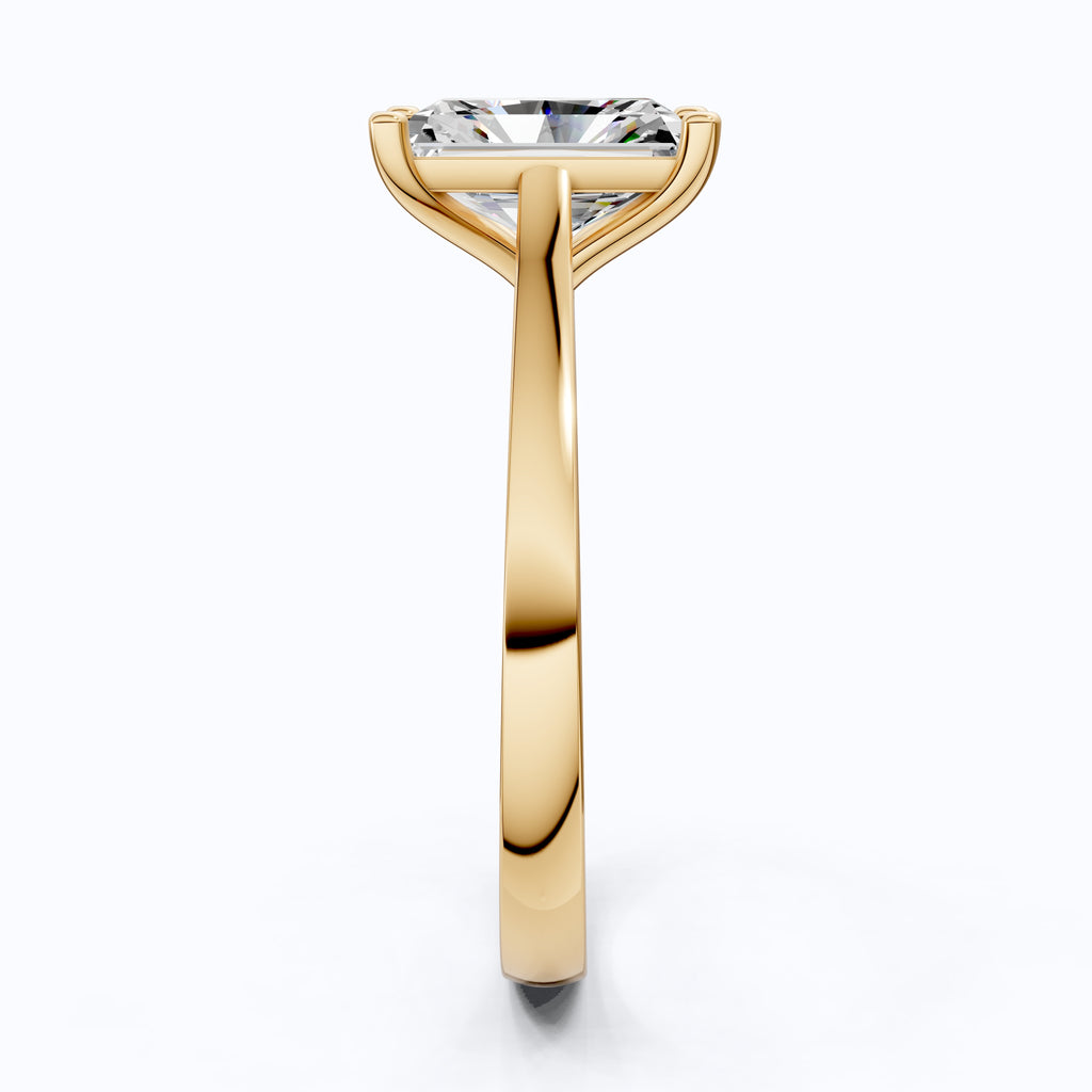 Timeless Radiant Solitaire Engagement Ring in 14K Solid Gold, 2.00 CT Radiant Cut Lab Grown Diamond, Handmade Fine Jewelry, Anniversary Gift for Women