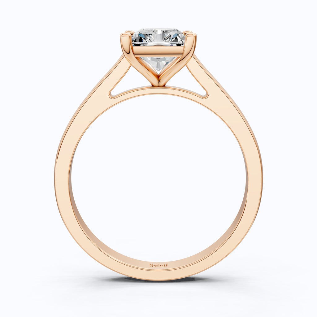 Timeless Radiant Solitaire Engagement Ring in 14K Solid Gold, 2.00 CT Radiant Cut Lab Grown Diamond, Handmade Fine Jewelry, Anniversary Gift for Women