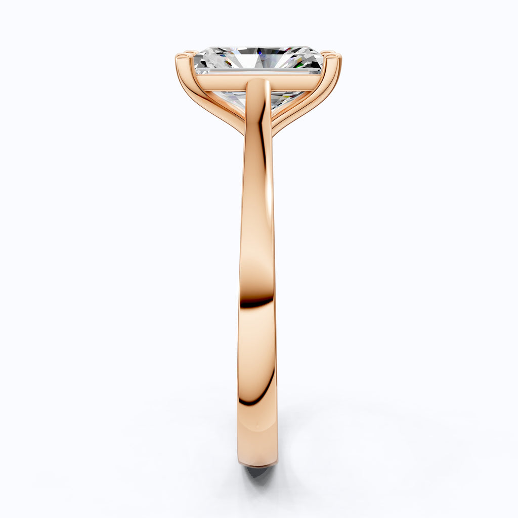 Timeless Radiant Solitaire Engagement Ring in 14K Solid Gold, 2.00 CT Radiant Cut Lab Grown Diamond, Handmade Fine Jewelry, Anniversary Gift for Women