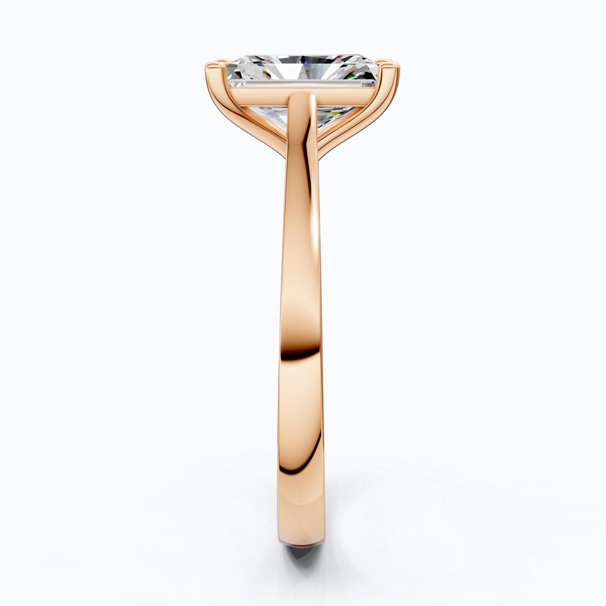 Timeless Radiant Solitaire Engagement Ring in 14K Solid Gold, 2.00 CT Radiant Cut Lab Grown Diamond, Handmade Fine Jewelry, Anniversary Gift for Women