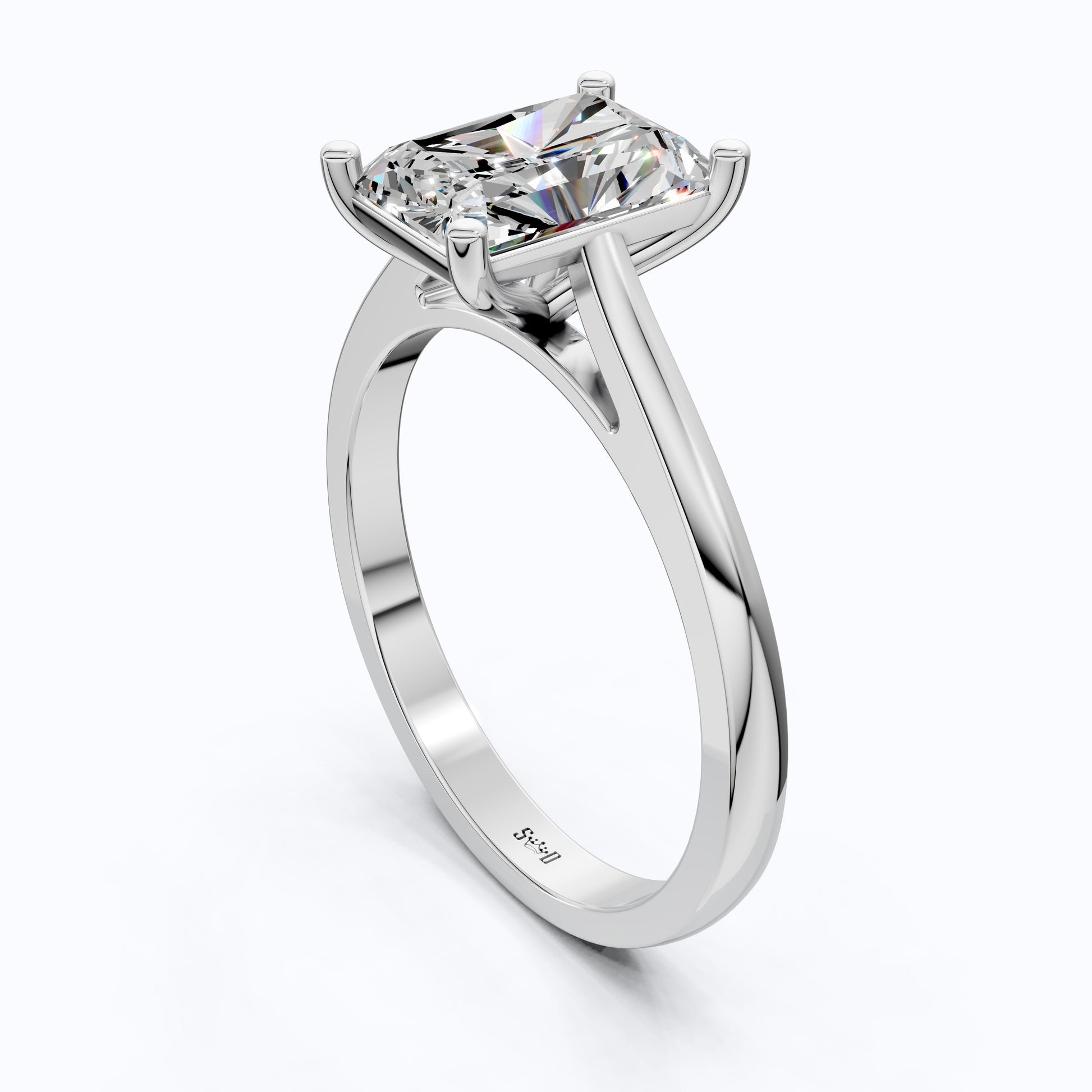 Timeless Radiant Solitaire Engagement Ring in 14K Solid Gold, 2.00 CT Radiant Cut Lab Grown Diamond, Handmade Fine Jewelry, Anniversary Gift for Women