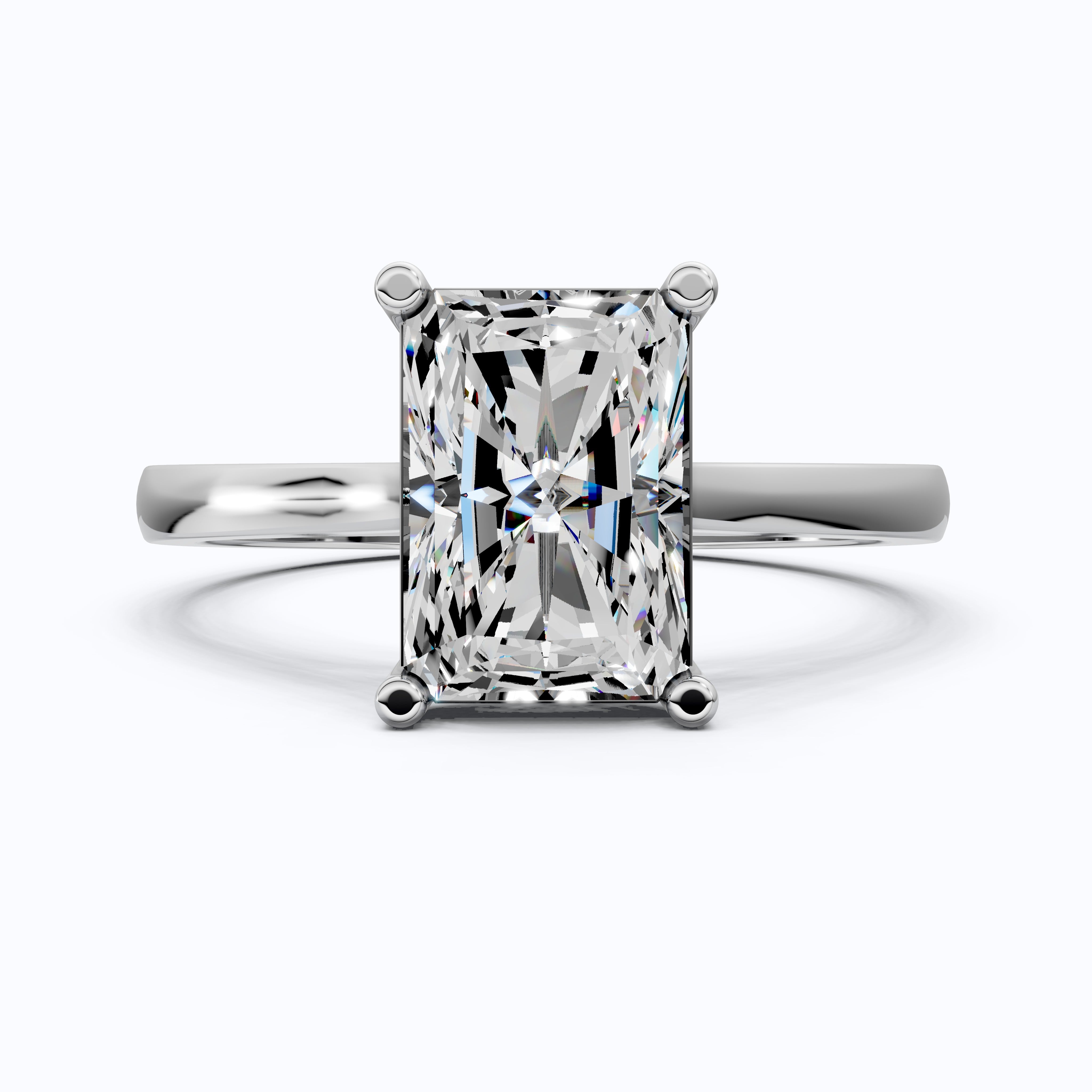 Timeless Radiant Solitaire Engagement Ring in 14K Solid Gold, 2.00 CT Radiant Cut Lab Grown Diamond, Handmade Fine Jewelry, Anniversary Gift for Women