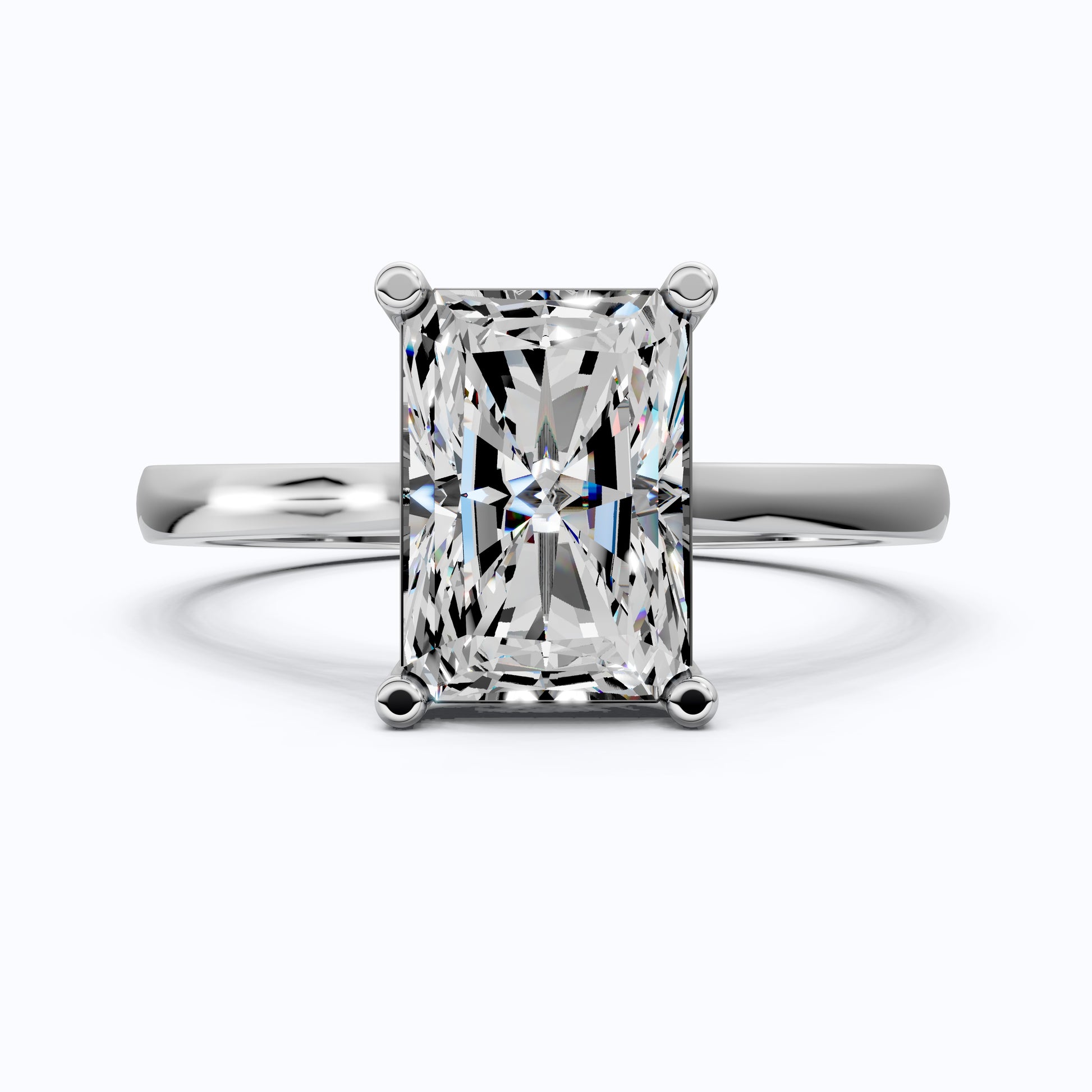 Timeless Radiant Solitaire Engagement Ring in 14K Solid Gold, 2.00 CT Radiant Cut Lab Grown Diamond, Handmade Fine Jewelry, Anniversary Gift for Women