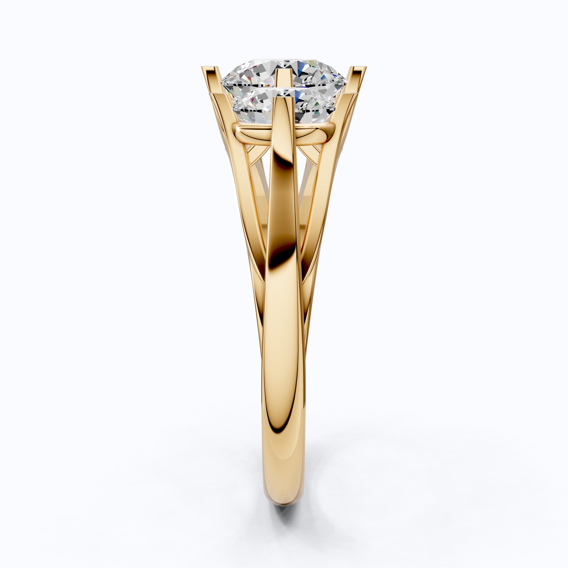 Classic Three Stone Ring with Round Cut Trio in Moissanite or Lab Grown Diamond – 9k/14k Solid Gold or Sterling Silver Engagement Ring Gift
