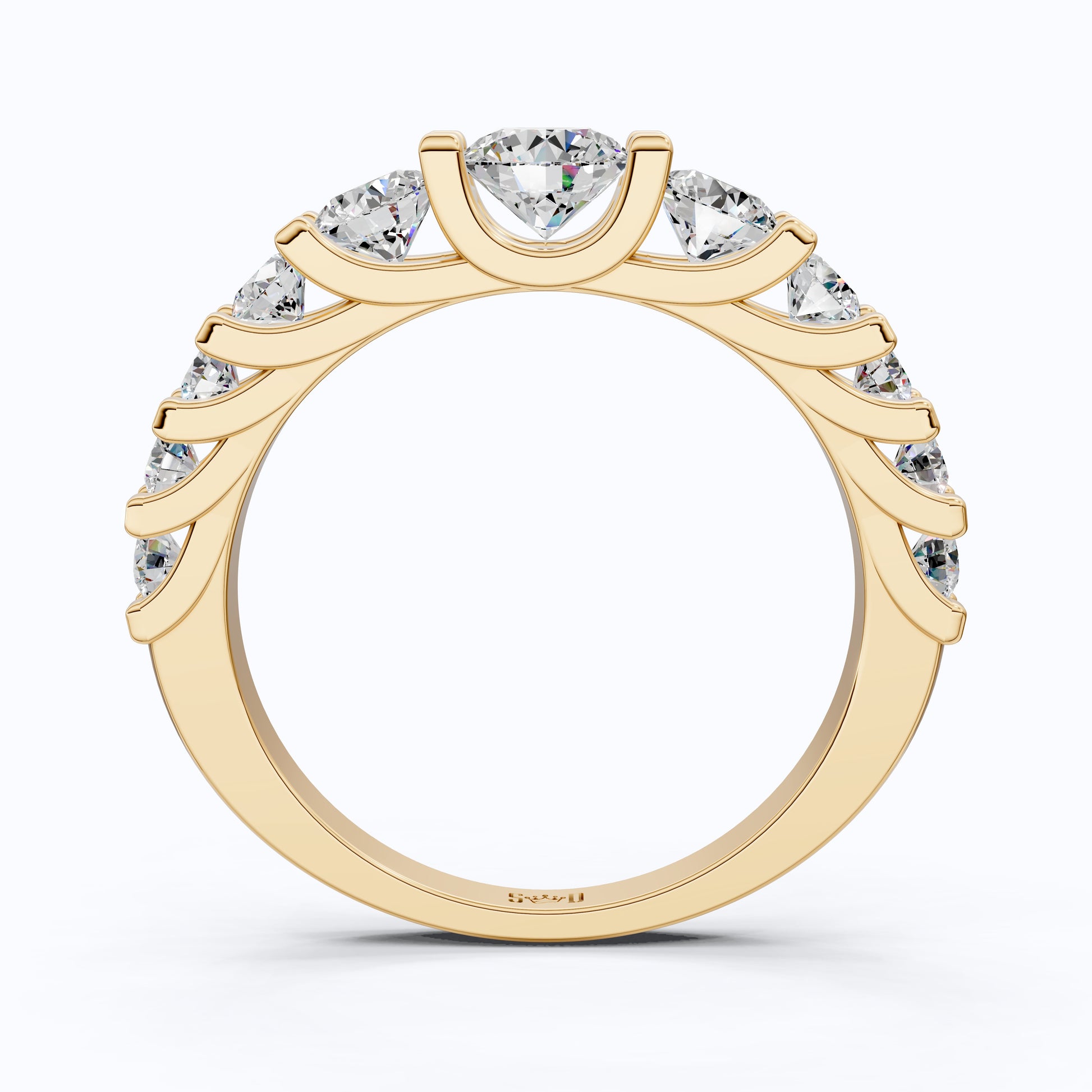 14K Yellow Gold Unique Engagement Ring, Wedding Band, Trending Gift for Her, Handmade Jewelry