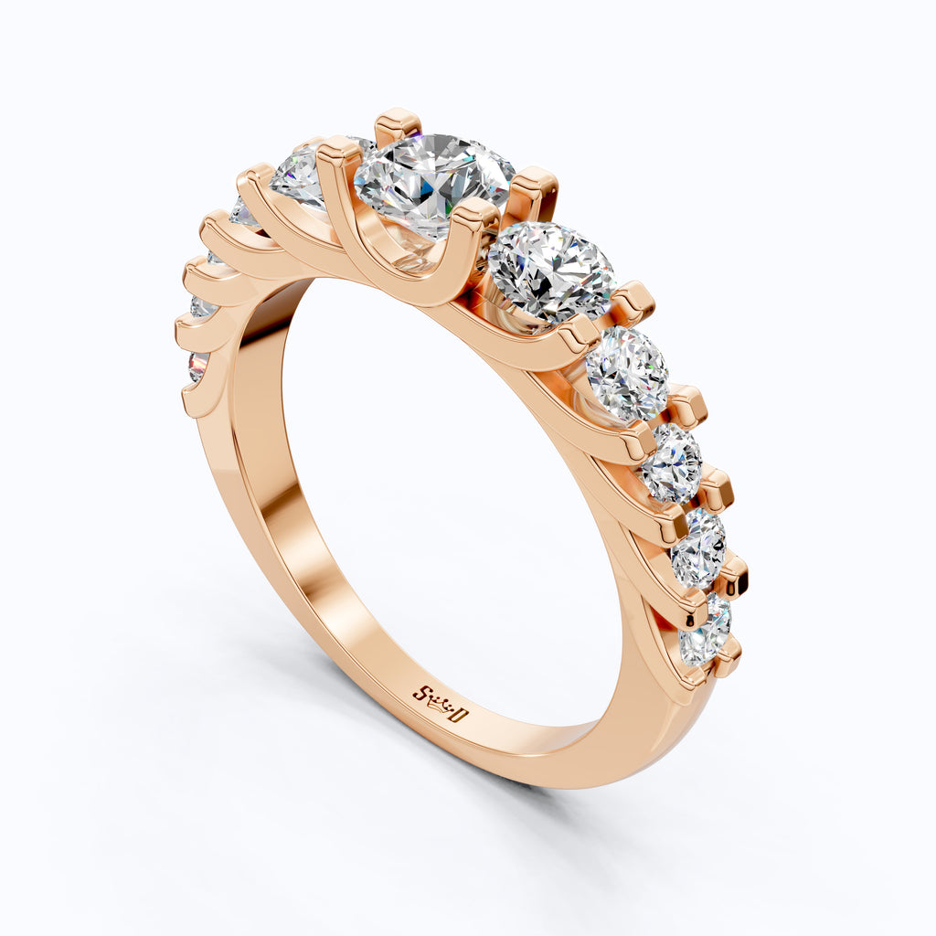 14K Yellow Gold Unique Engagement Ring, Wedding Band, Trending Gift for Her, Handmade Jewelry