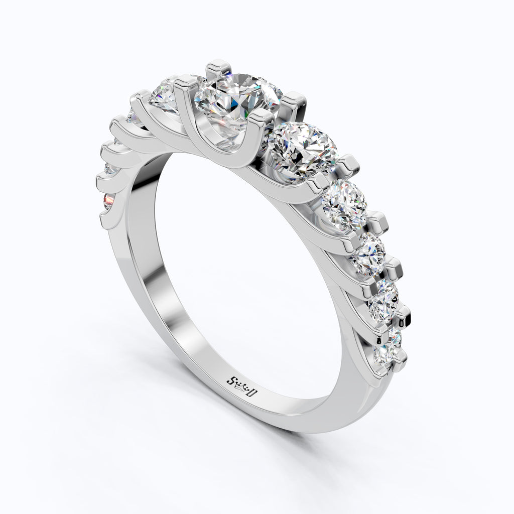 14K Yellow Gold Unique Engagement Ring, Wedding Band, Trending Gift for Her, Handmade Jewelry