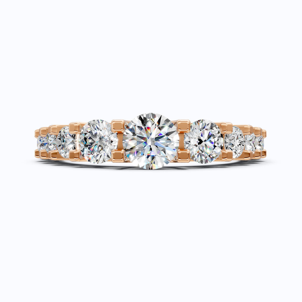 14K Yellow Gold Unique Engagement Ring, Wedding Band, Trending Gift for Her, Handmade Jewelry