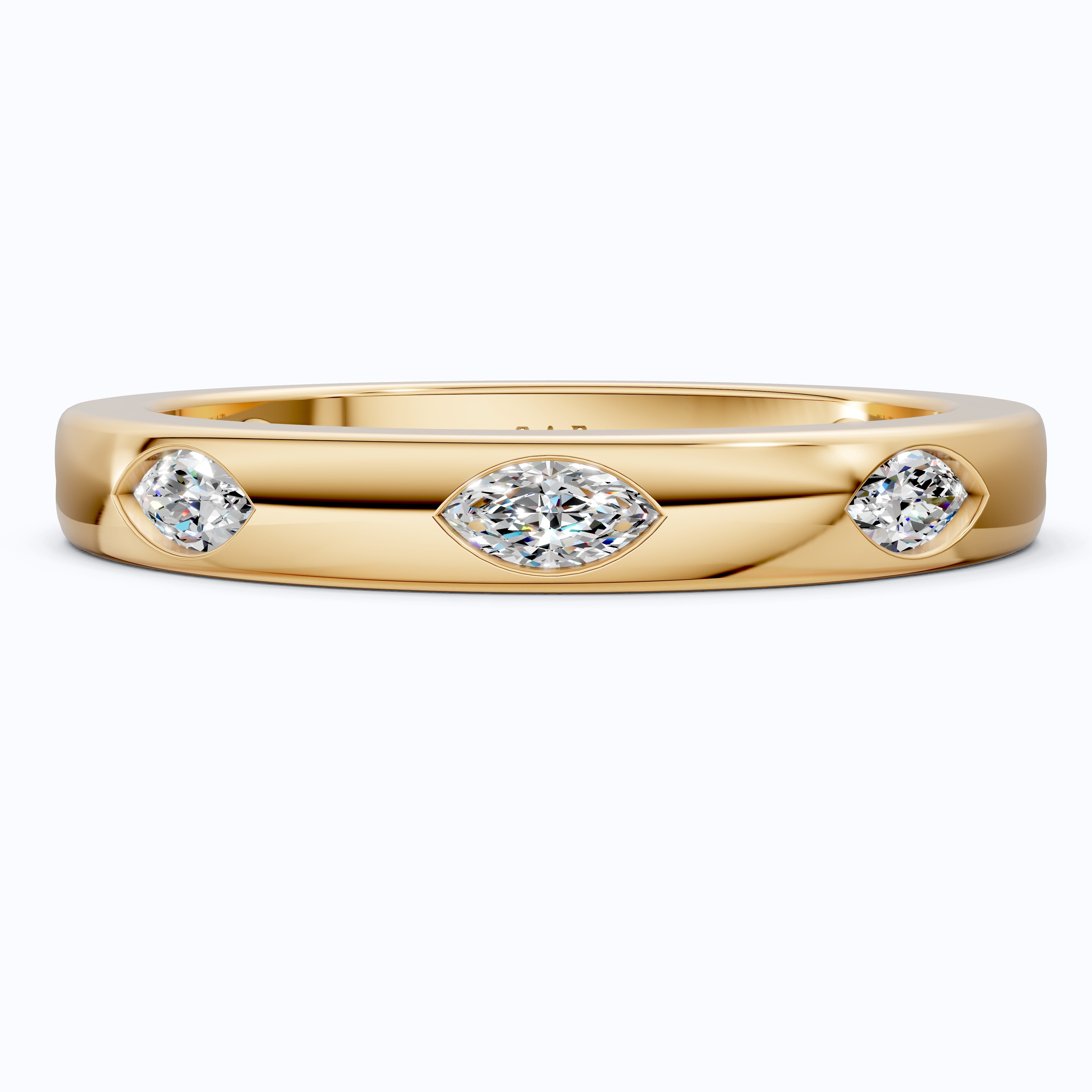 Minimal Marquise Eternity Band Wedding Ring in 14K Solid Gold, 0.70 TCW Marquise Cut Lab Grown Diamonds, Gift for Her