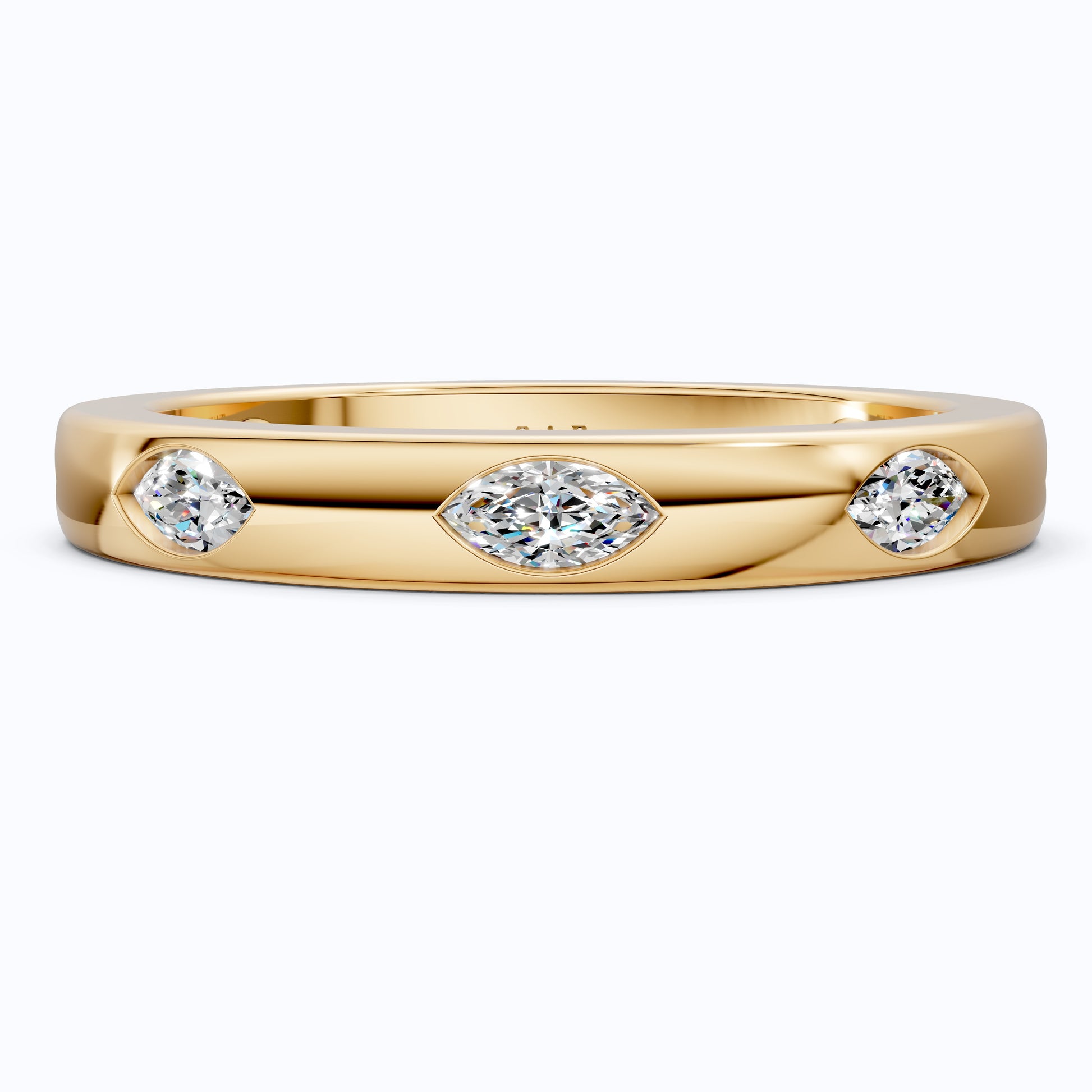 Minimal Marquise Eternity Band Wedding Ring in 14K Solid Gold, 0.70 TCW Marquise Cut Lab Grown Diamonds, Gift for Her
