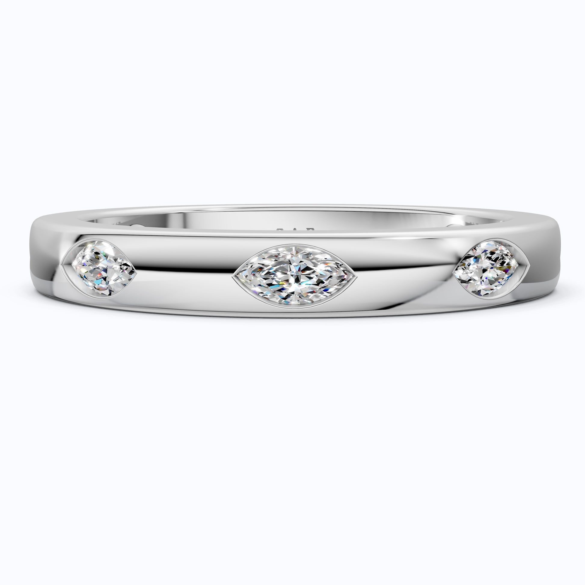Minimal Marquise Eternity Band Wedding Ring in 14K Solid Gold, 0.70 TCW Marquise Cut Lab Grown Diamonds, Gift for Her