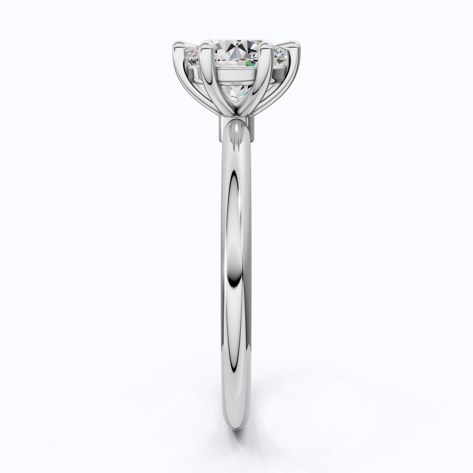 Elegant Six-Prong Setting Classic Round Solitaire Engagement Ring in 14k Solid Gold, 1.00 CT Round Cut Lab Grown Diamond, Handmade Fine Jewelry