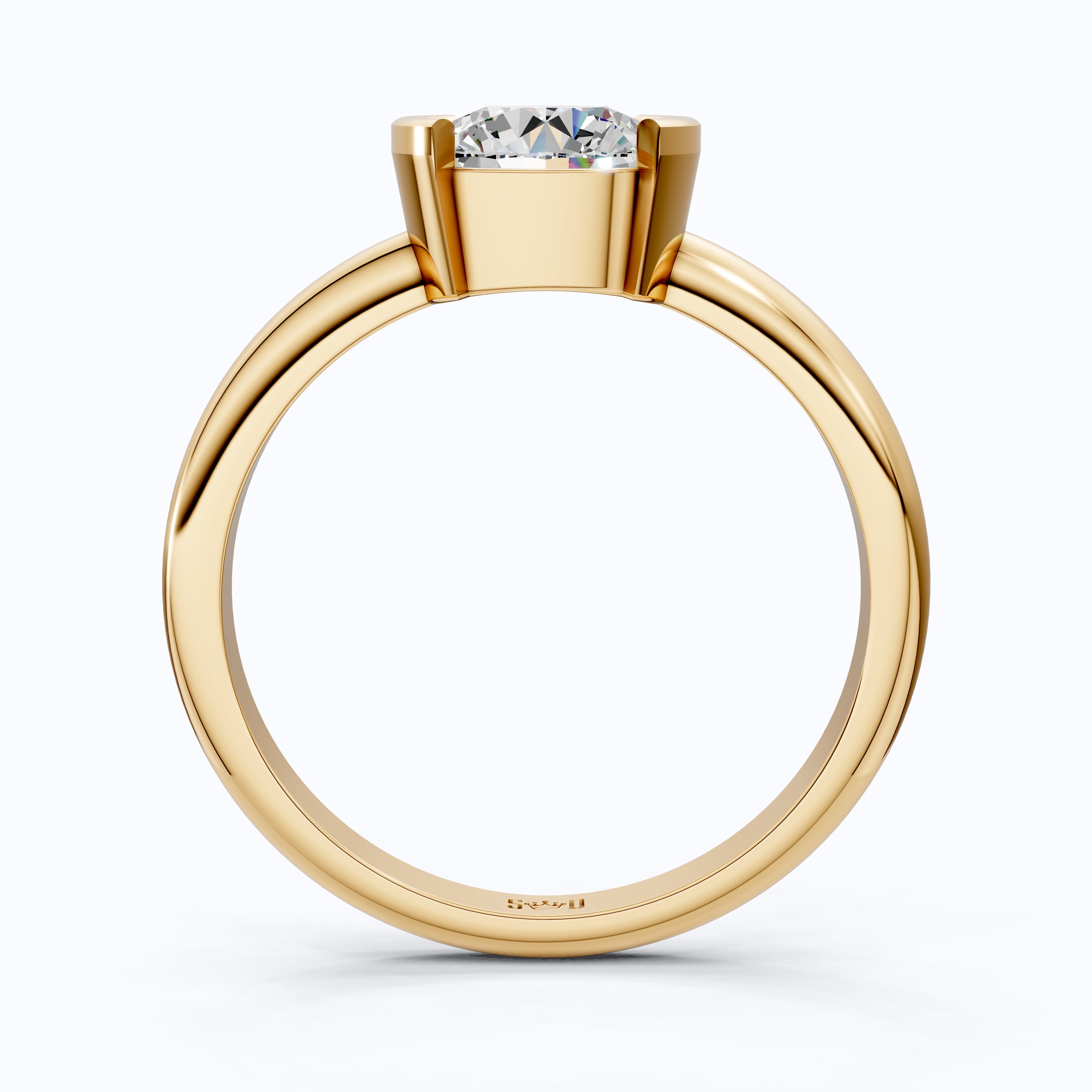 1.00 CT Round Cut Solitaire Engagement Ring in Lab Grown Diamond - 14K Solid Gold, Anniversary Gift For Women, Daily Wear Ring
