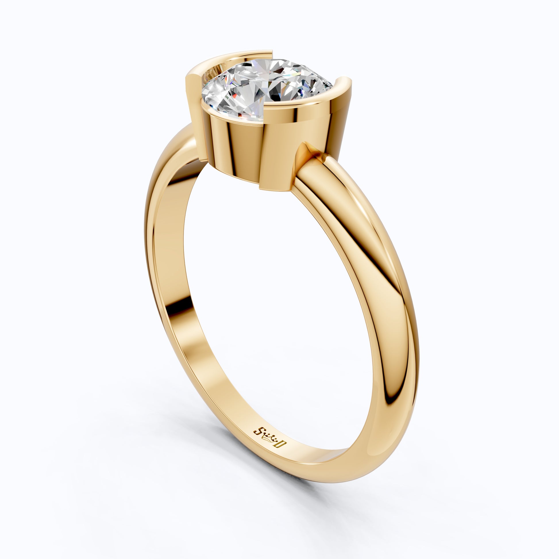 1.00 CT Round Cut Solitaire Engagement Ring in Lab Grown Diamond - 14K Solid Gold, Anniversary Gift For Women, Daily Wear Ring