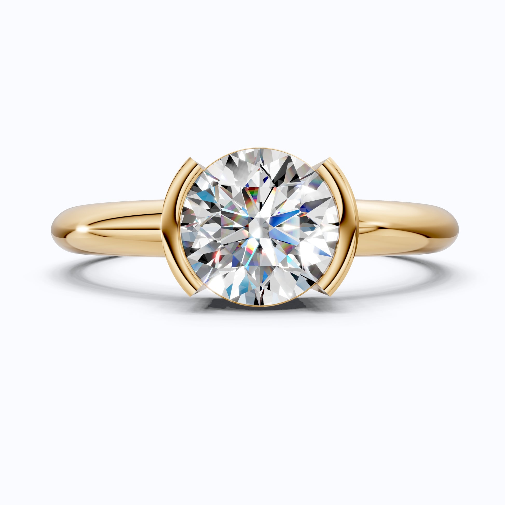 1.00 CT Round Cut Solitaire Engagement Ring in Lab Grown Diamond - 14K Solid Gold, Anniversary Gift For Women, Daily Wear Ring