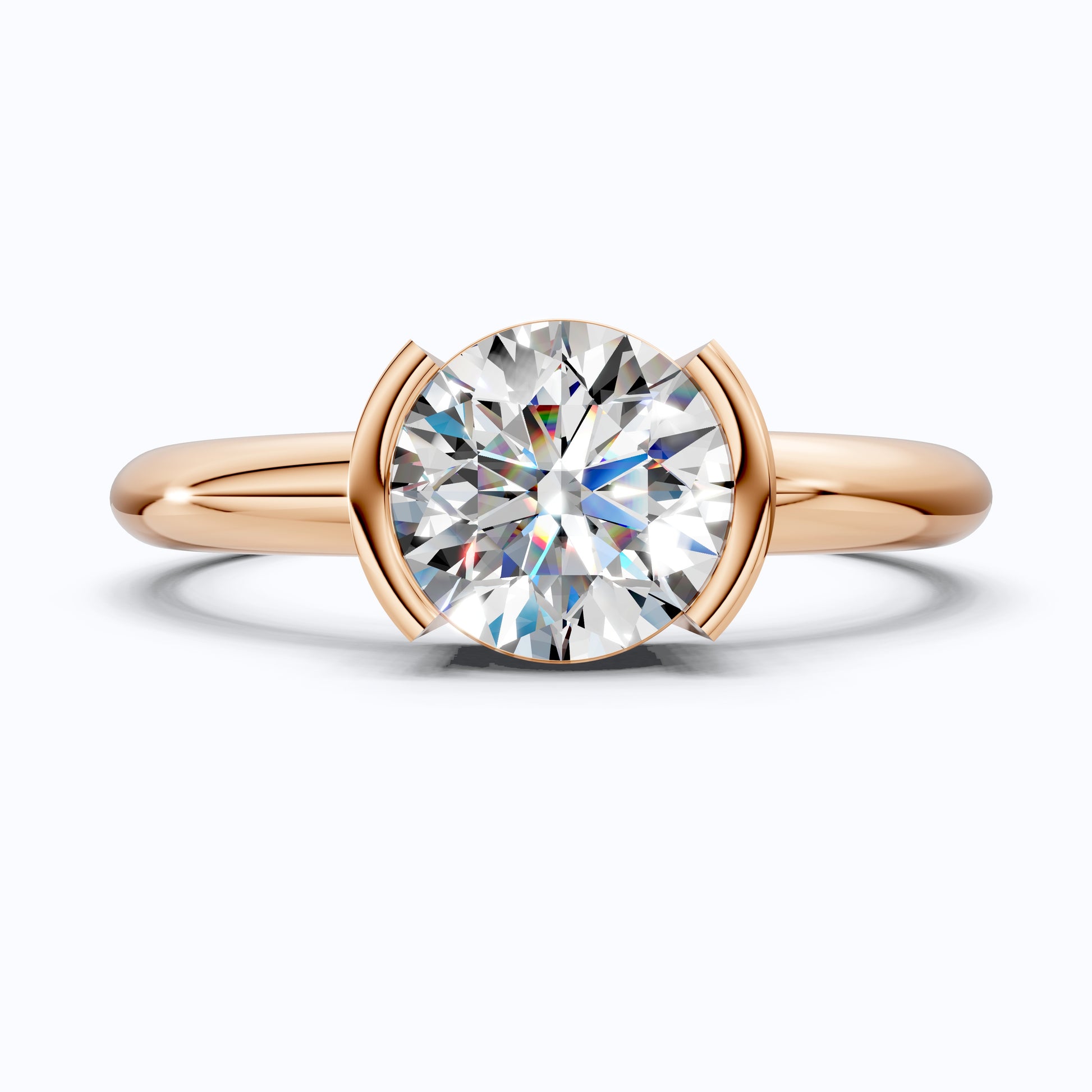 1.00 CT Round Cut Solitaire Engagement Ring in Lab Grown Diamond - 14K Solid Gold, Anniversary Gift For Women, Daily Wear Ring