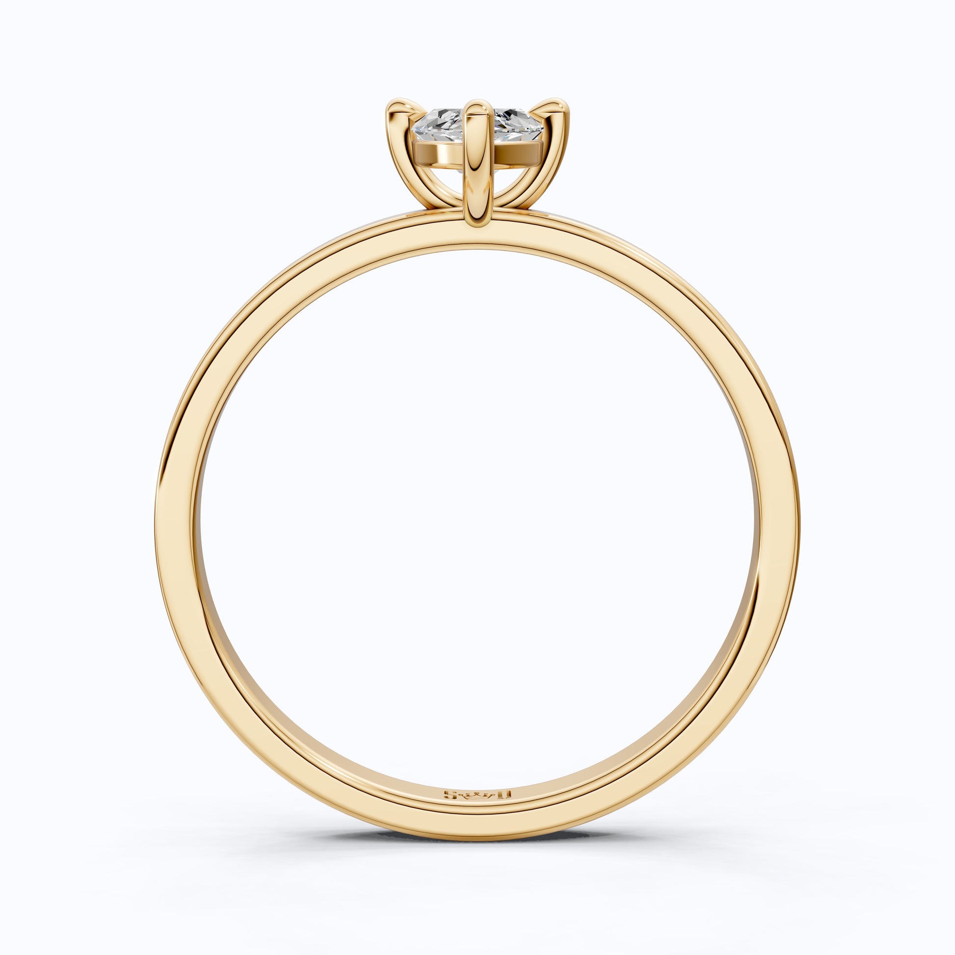 Classic Elegant Solitaire Engagement Ring in 14K Solid Gold, 0.50 CT Marquise Cut Solitaire Lab Created Diamond, Bridal Jewelry