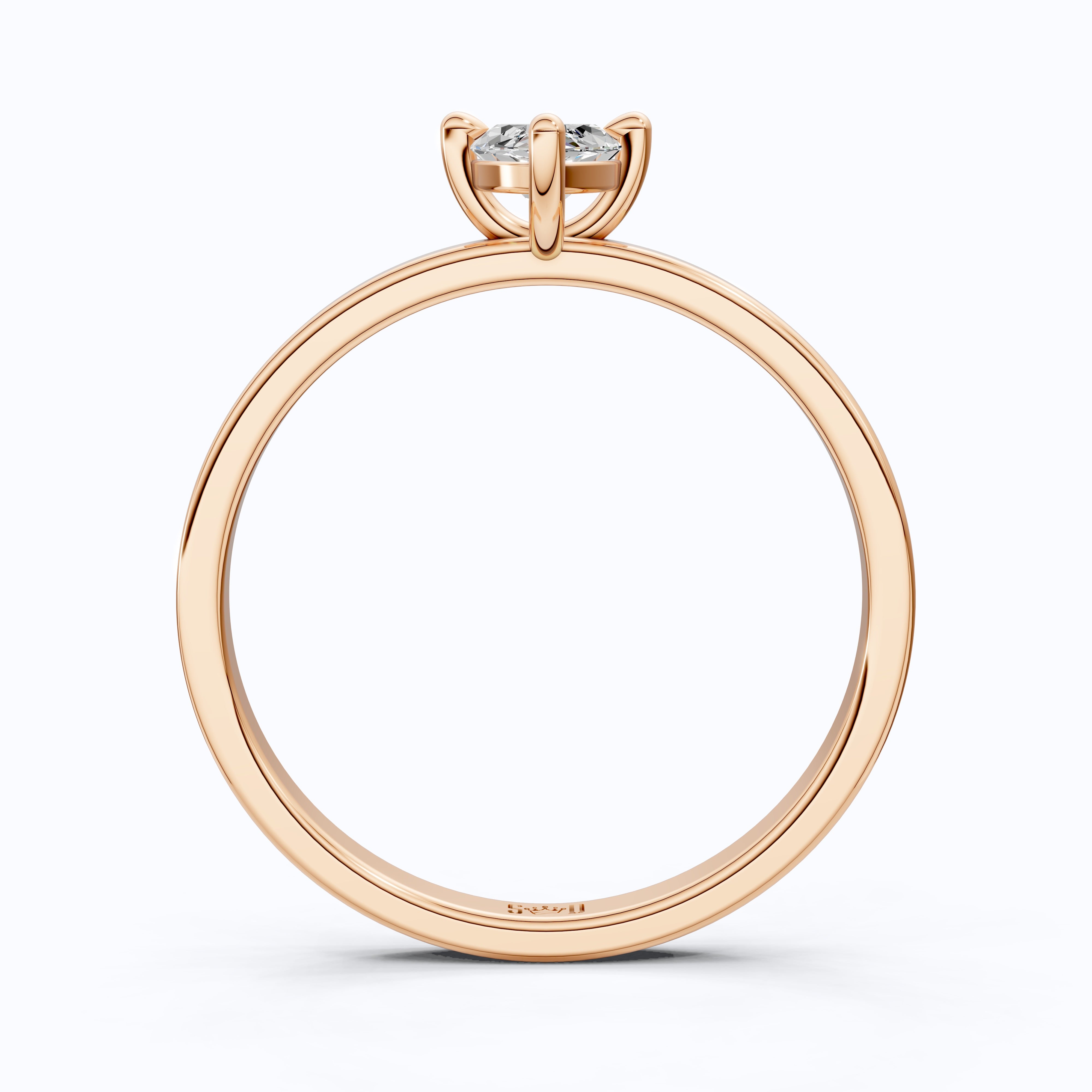 Classic Elegant Solitaire Engagement Ring in 14K Solid Gold, 0.50 CT Marquise Cut Solitaire Lab Created Diamond, Bridal Jewelry