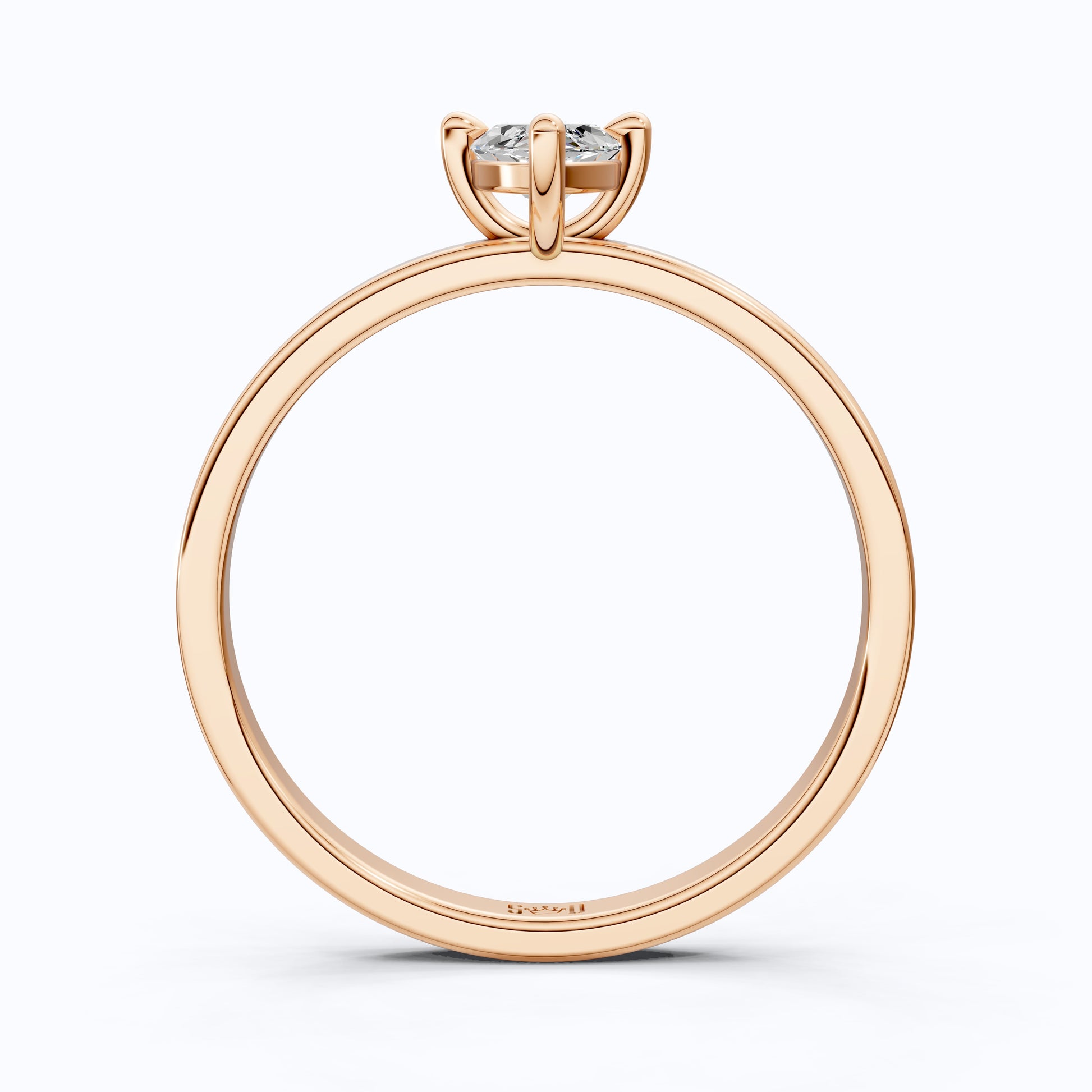Classic Elegant Solitaire Engagement Ring in 14K Solid Gold, 0.50 CT Marquise Cut Solitaire Lab Created Diamond, Bridal Jewelry