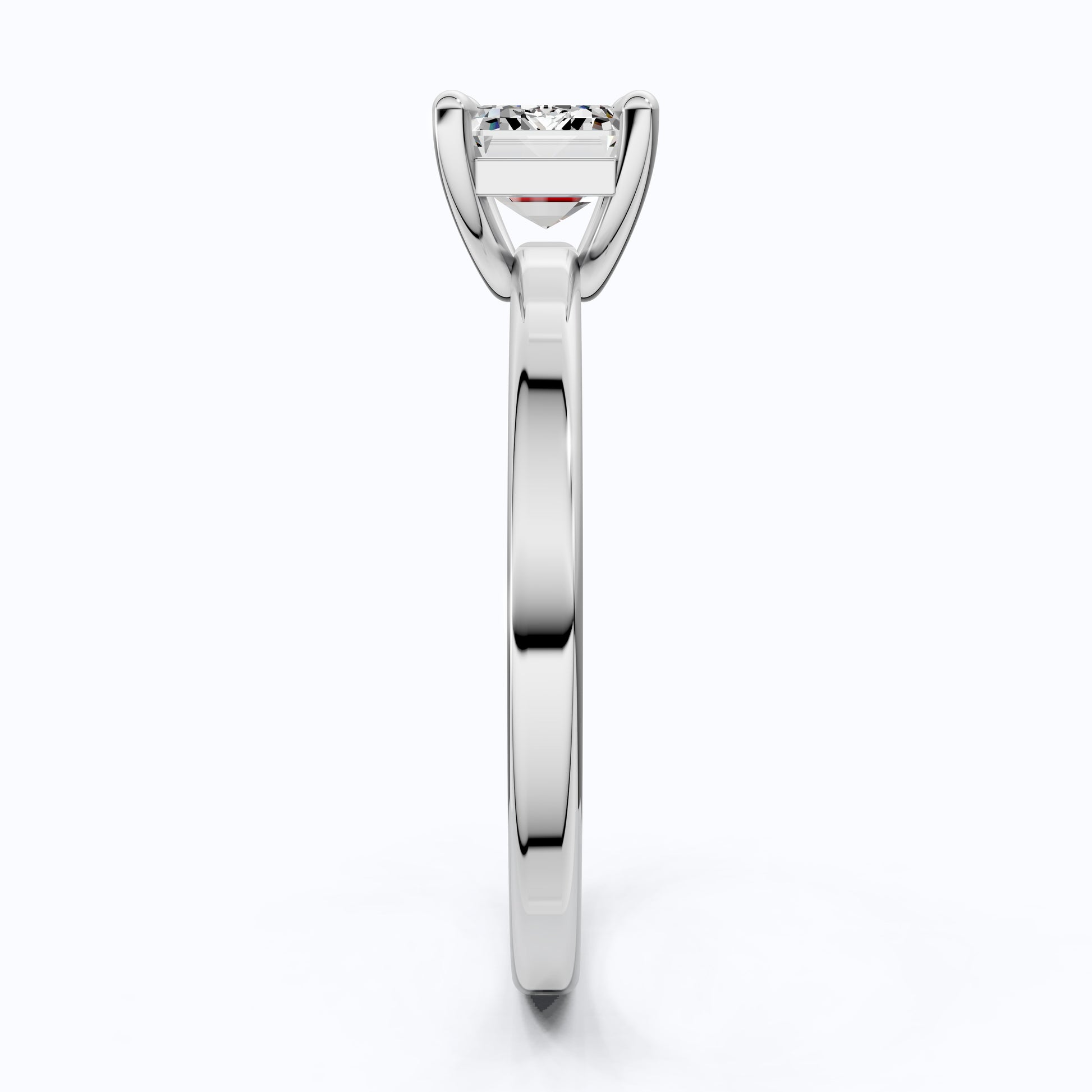 Timeless Emerald Cut Classic Solitaire Engagement Ring in 14K Solid Gold, 1.00 CT Emerald Cut Lab Created Diamond, Bridal Gift