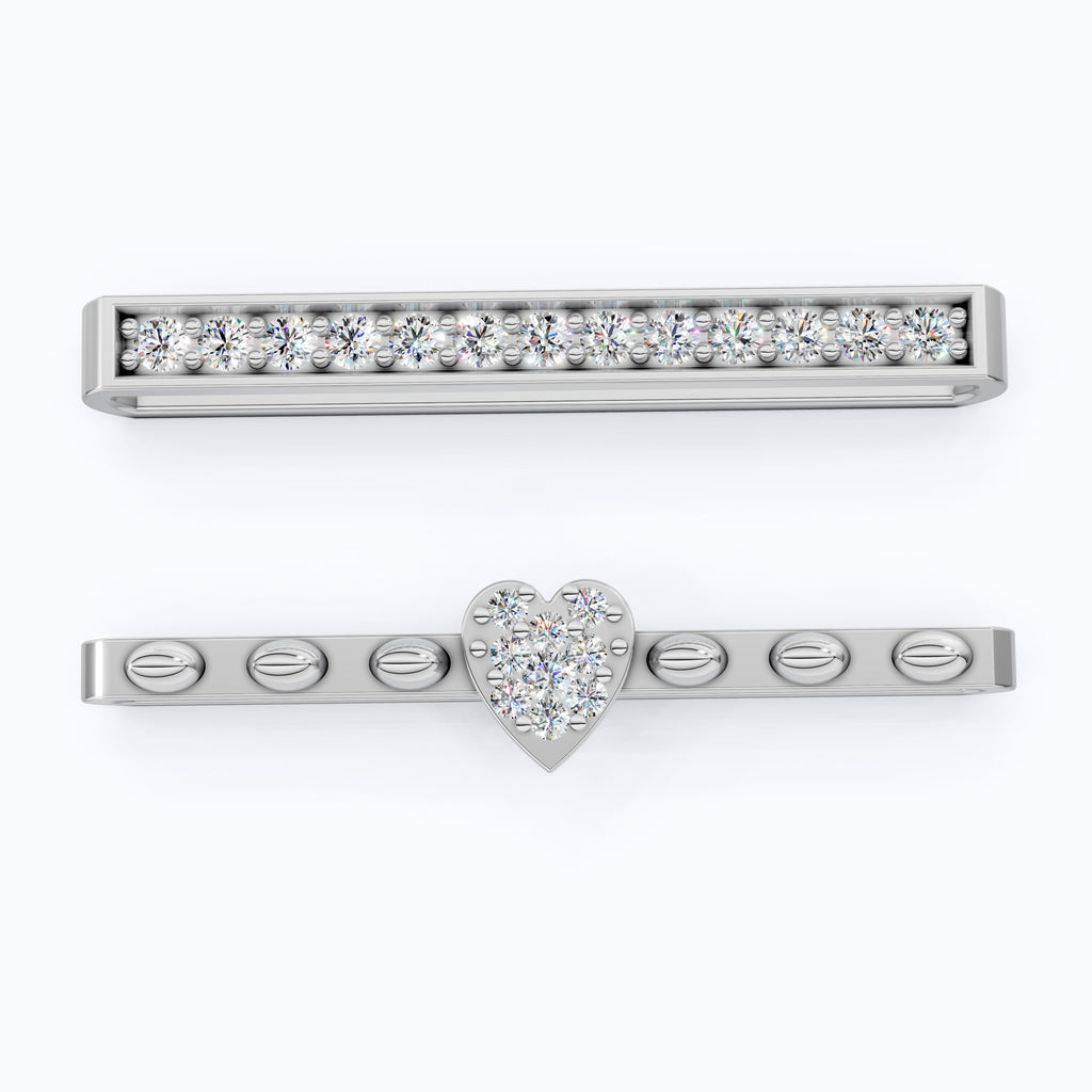 Modern Bar & Heart Watch Charm – Lab Grown Diamonds, Solid 14K Gold, Gift for Her, Luxury Bracelet Accessories