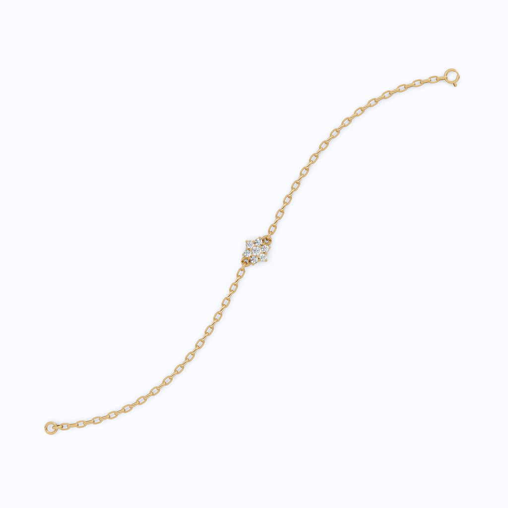 Nature Inspired Flower Band in 14k Solid Gold, 0.28 TCW Round Cut Lab Created Diamond, Delicate Wedding Band, Gift for Her Bridal Set